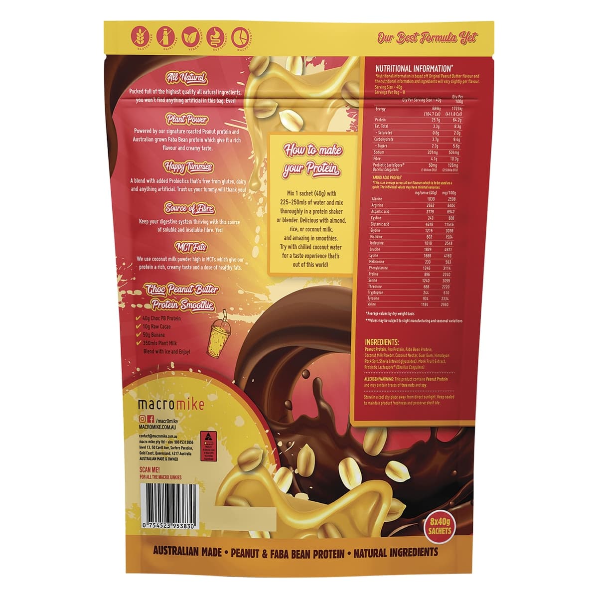 Thumbnail Macro Mike Peanut Plant Protein Sample Pack 8 x 40g