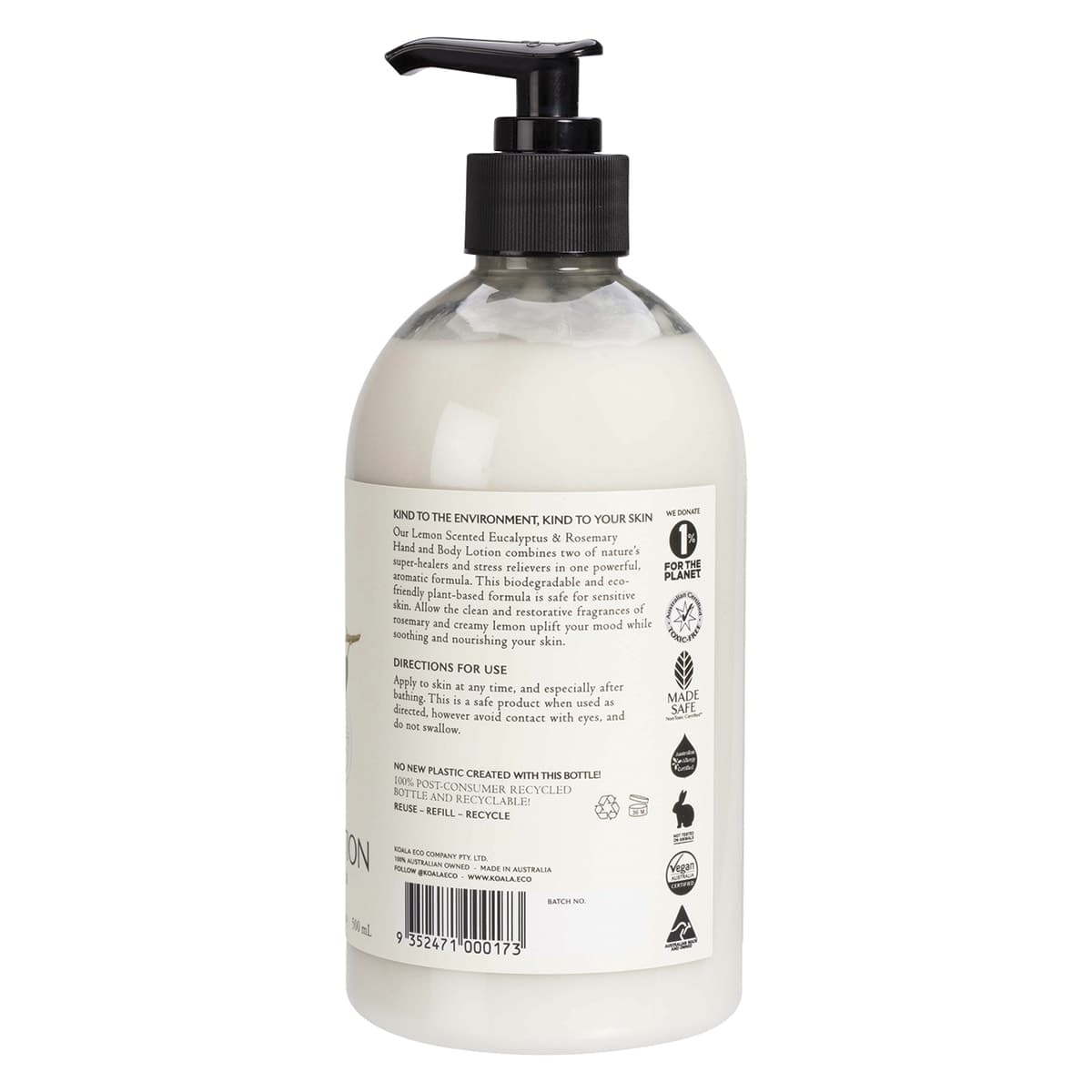 Thumbnail Koala Eco Hand & Body Lotion Lemon Eucalyptus & Rosemary 500ml