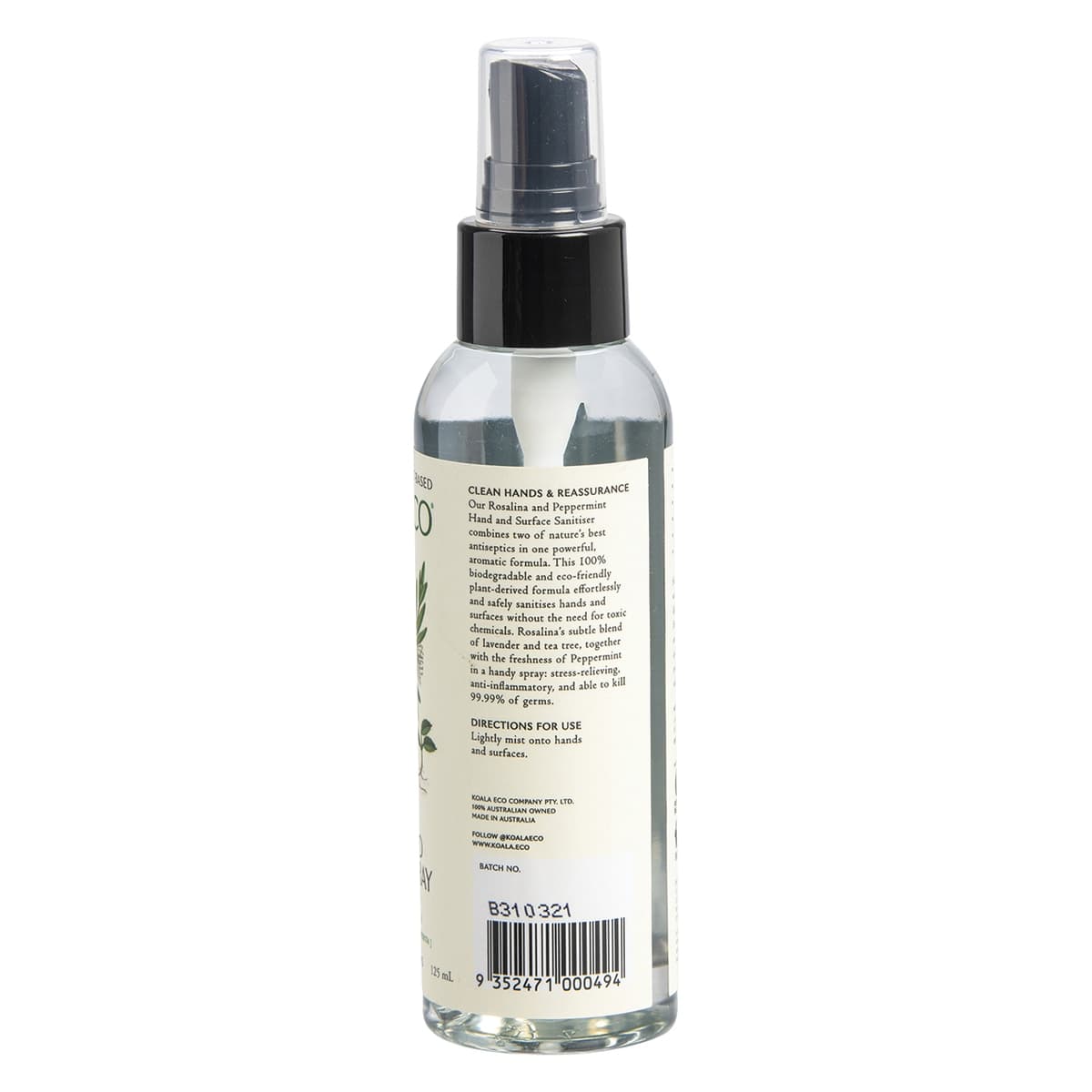 Thumbnail Koala Eco Natural Hand & Surface Spray Rosalina & Peppermint 125ml