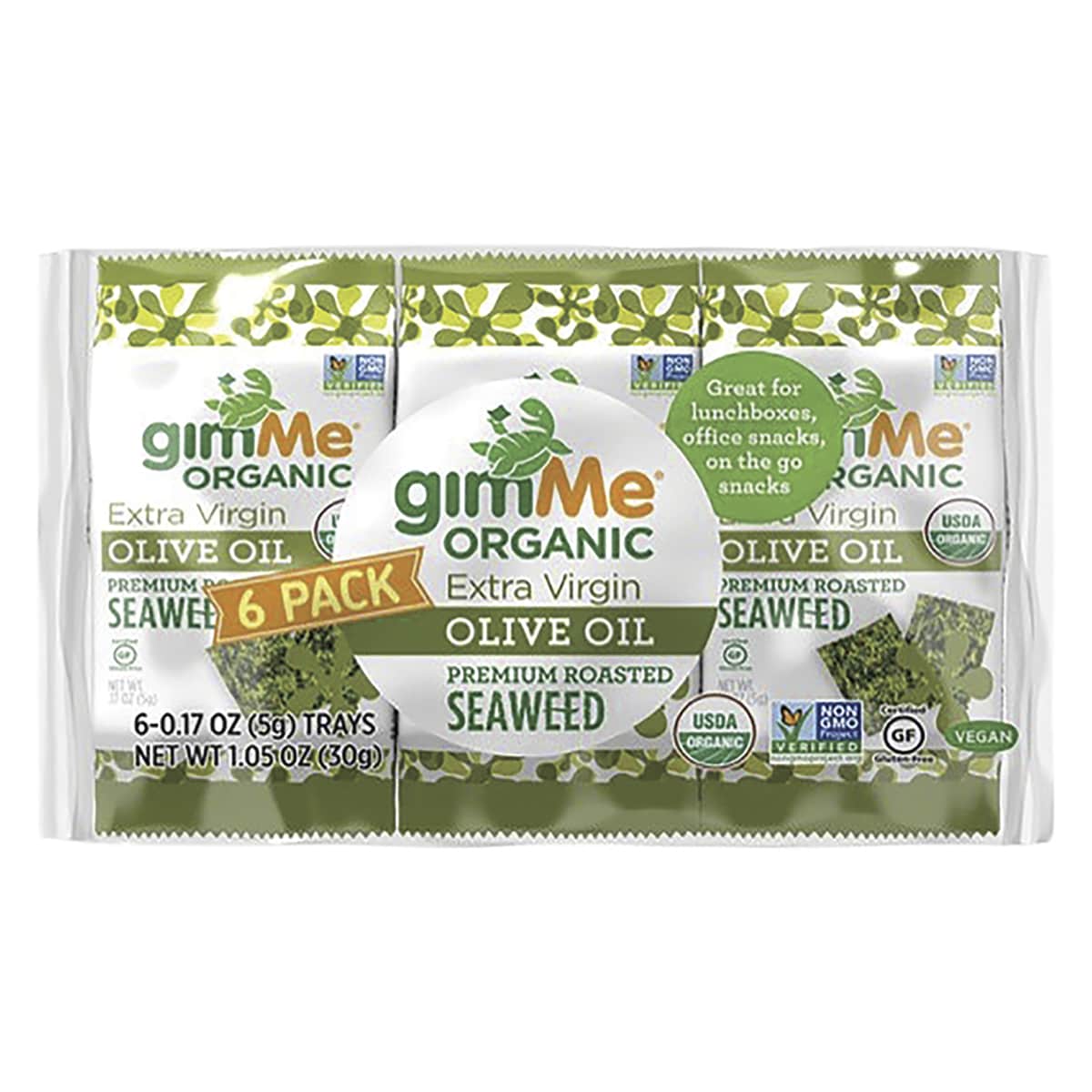 Thumbnail Gimme Roasted Seaweed Snacks Grab & Go Olive Oil 6x5g
