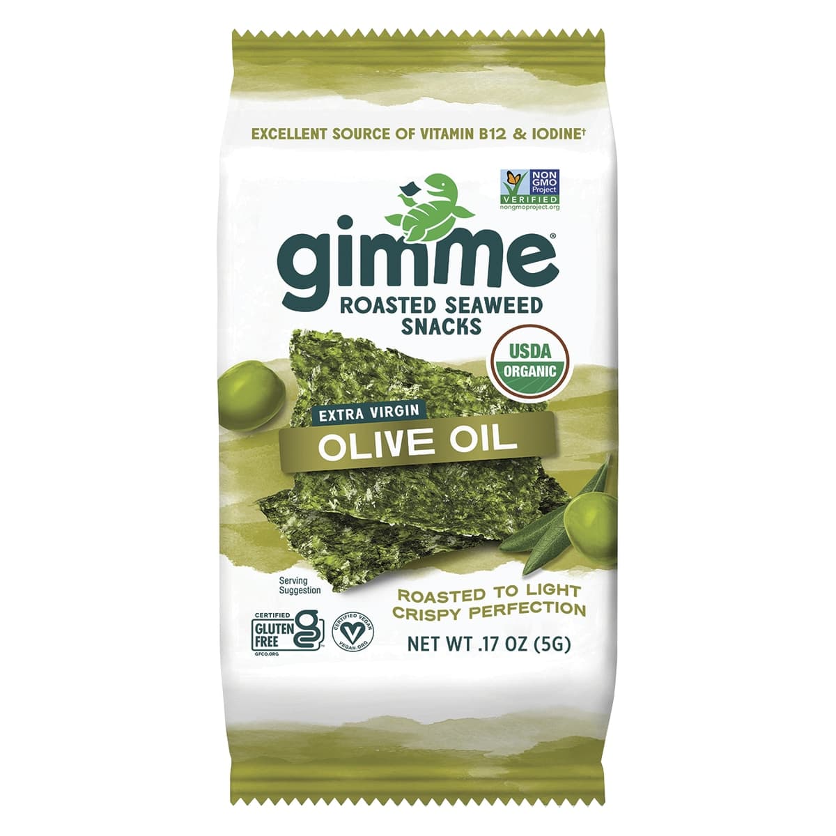 Thumbnail Gimme Roasted Seaweed Snacks Grab & Go Olive Oil 6x5g