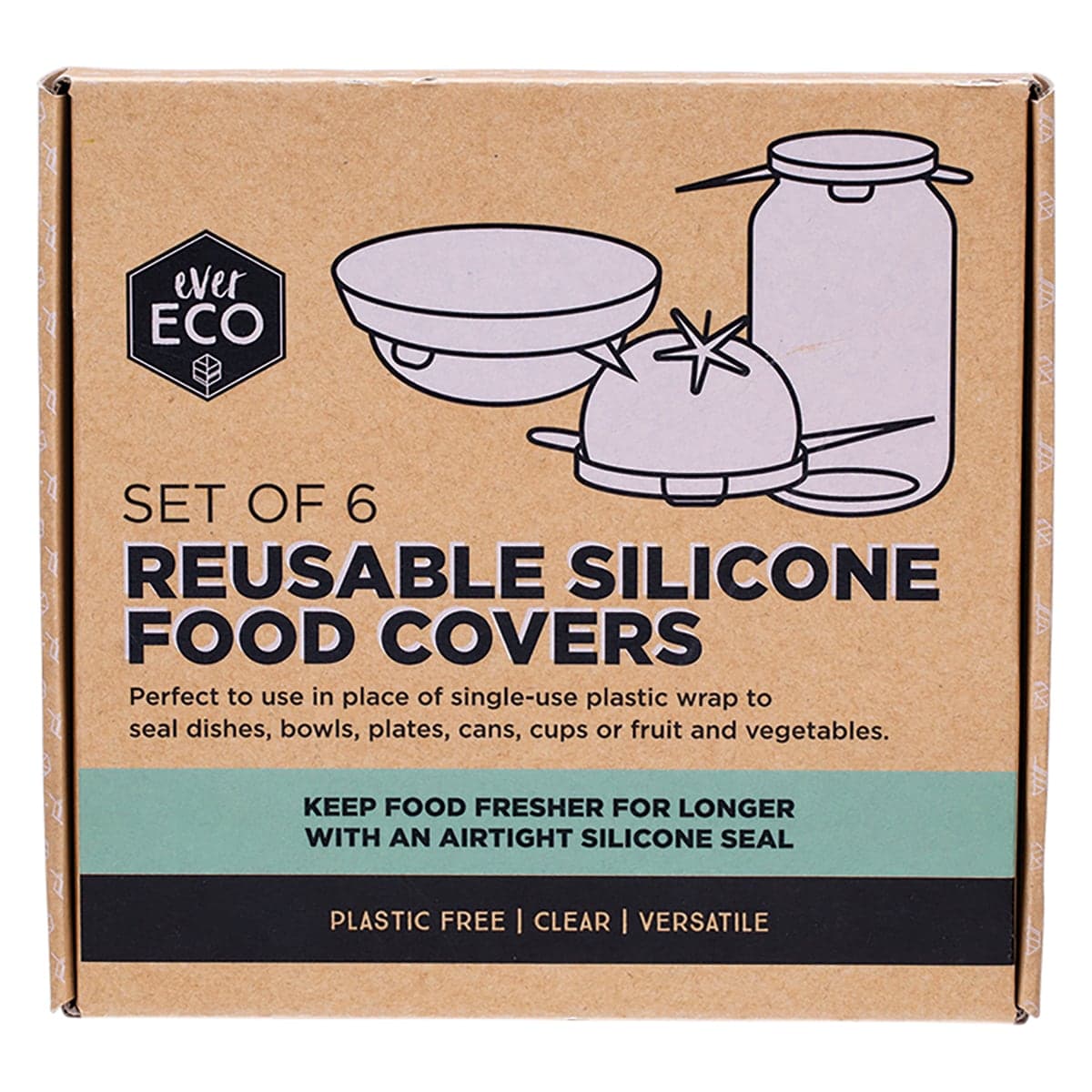 Thumbnail Ever Eco Reusable Silicone Food Covers 6 Pack