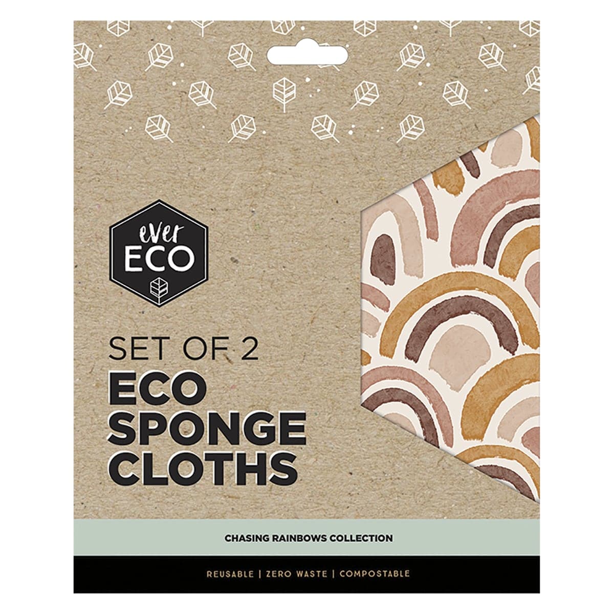 Thumbnail Ever Eco Sponge Cloths Chasing Rainbows Collection 2 Pack