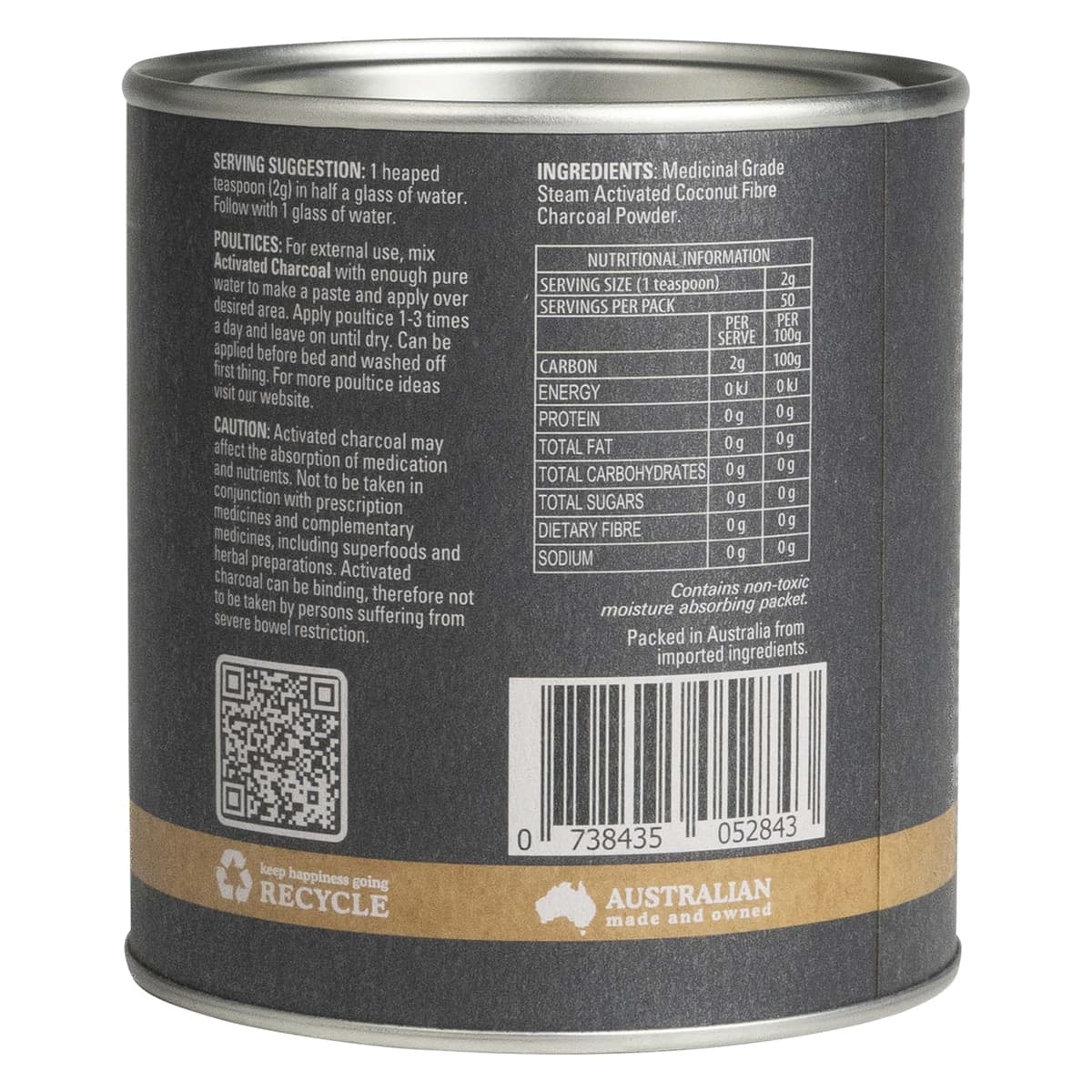 Thumbnail Eden Healthfoods Steam Activated Charcoal Powder 100g