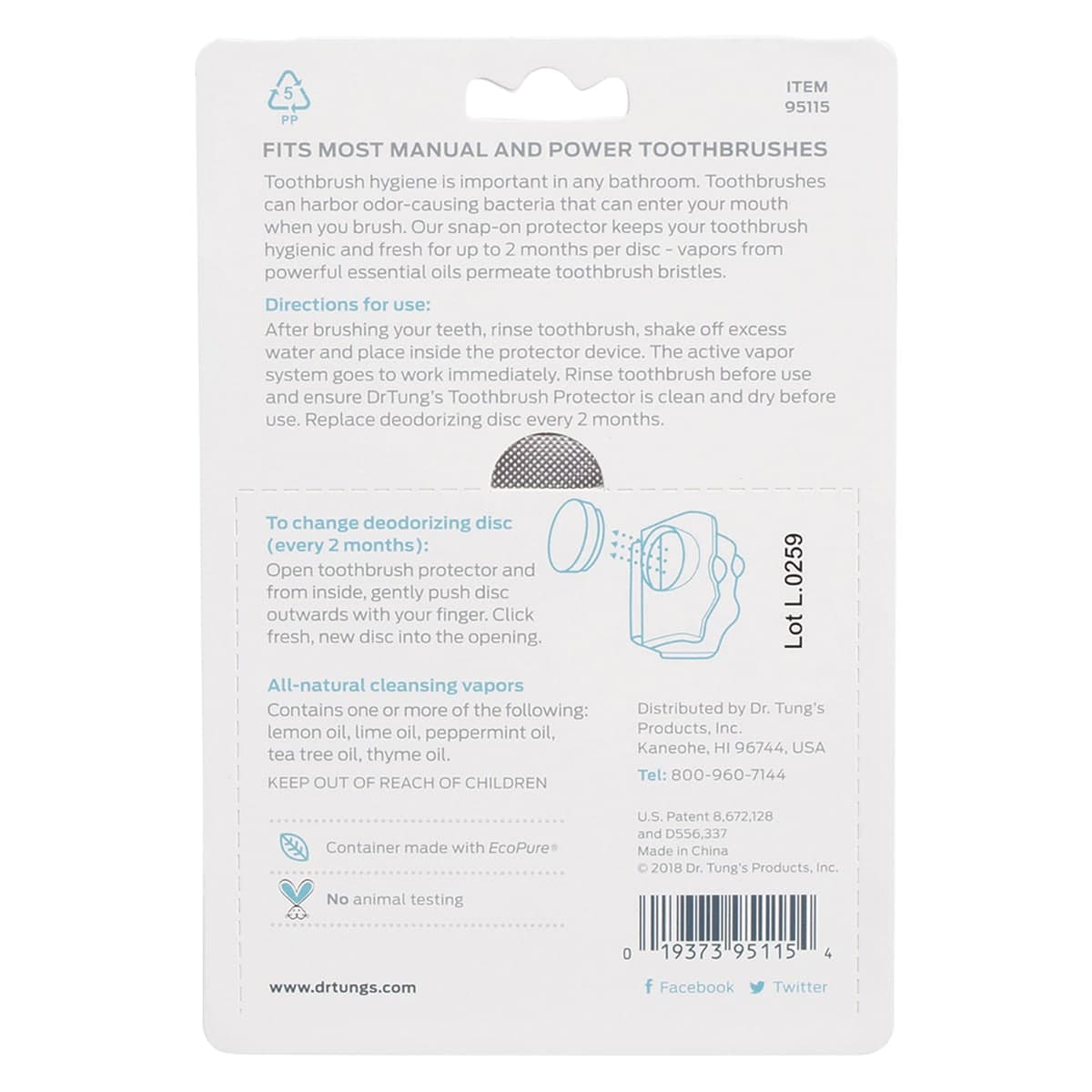 Thumbnail Dr Tungs Toothbrush Protection 2 Pack (Assorted Flavours)