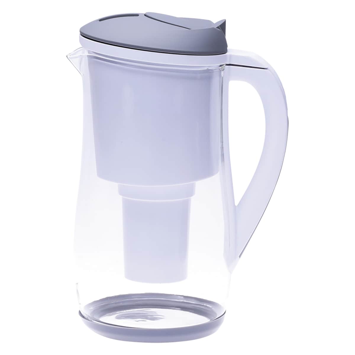 Ecobud Gentoo Glass Alkaline Water Filter Jug Grey & White 1.5L + 1 Cartridge