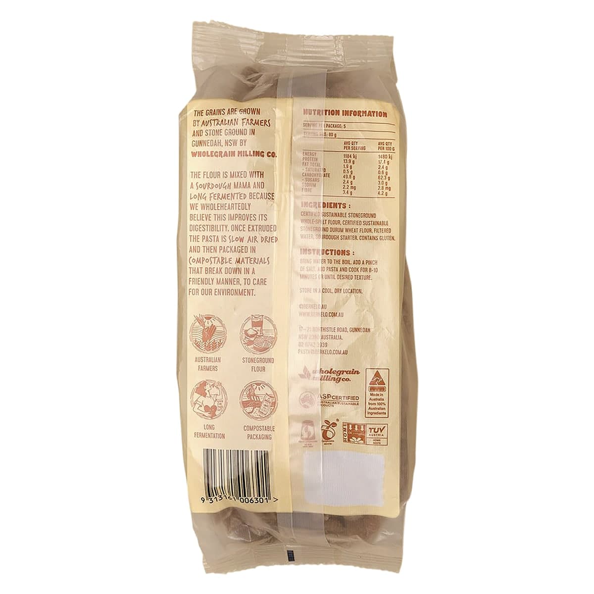 Thumbnail Berkelo Sourdough Pasta Spelt Shells 400g