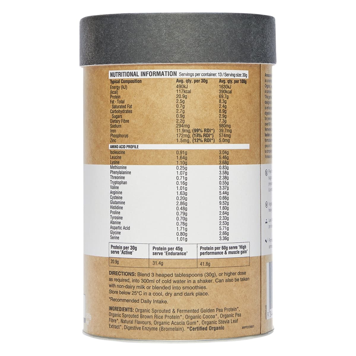 Thumbnail Amazonia Raw Protein Isolate Choc Coconut 390g