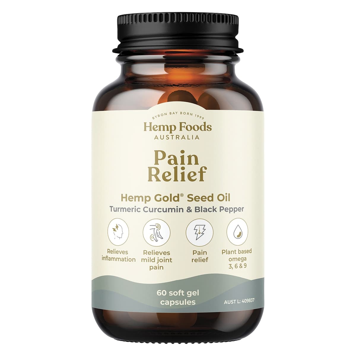Thumbnail Hemp Foods Australia Pain Relief with Hemp Gold Seed Oil 60 Capsules