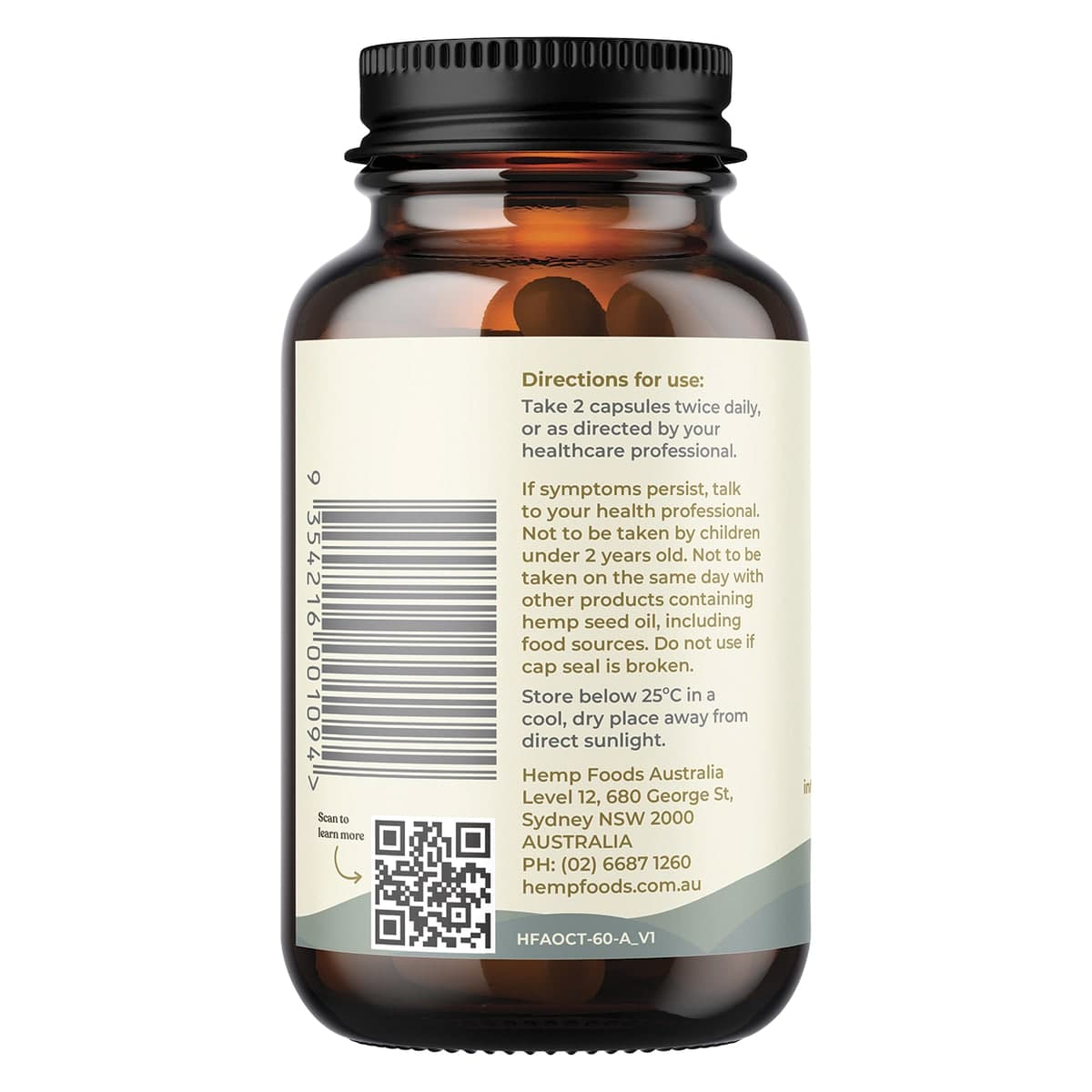 Thumbnail Hemp Foods Australia Pain Relief with Hemp Gold Seed Oil 60 Capsules