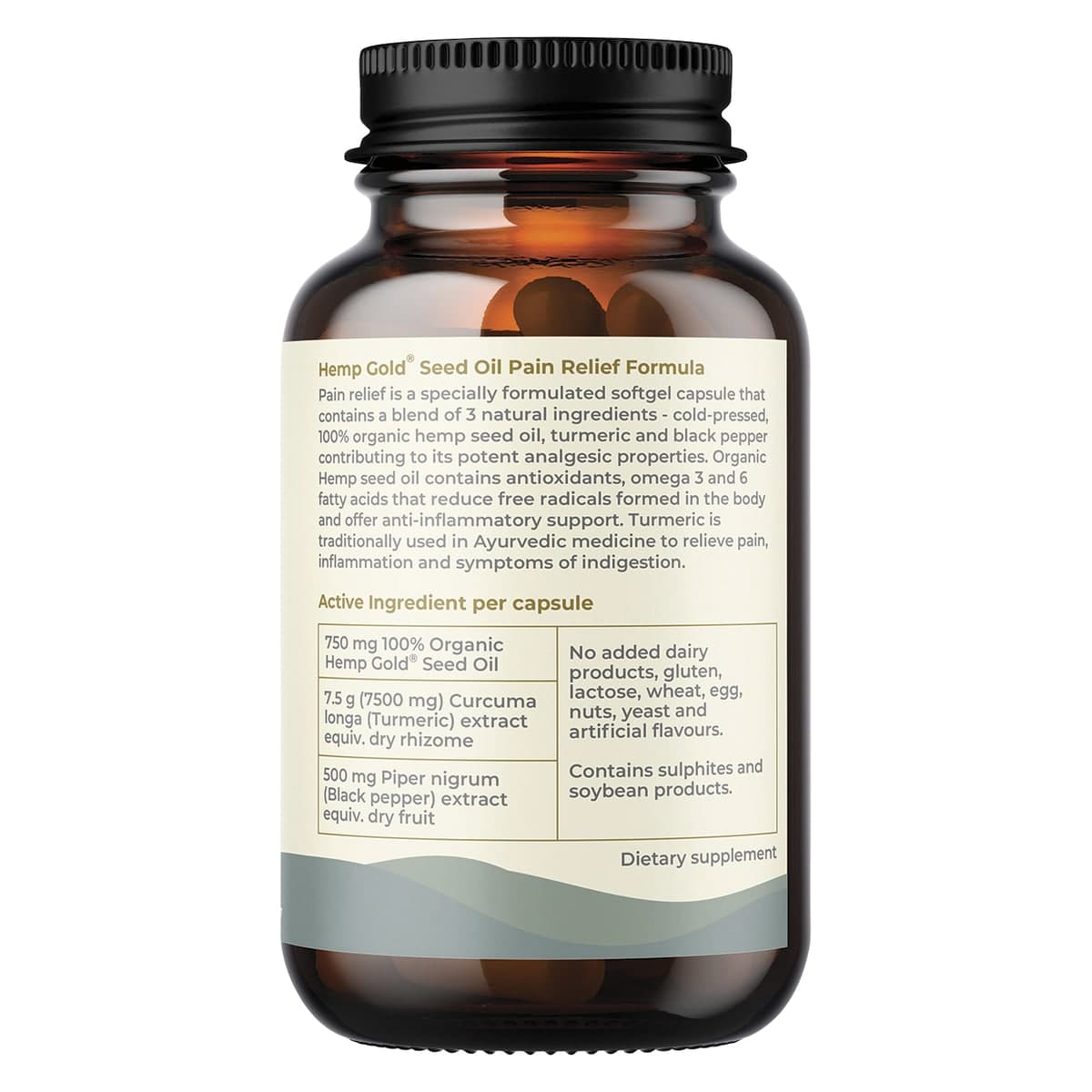 Thumbnail Hemp Foods Australia Pain Relief with Hemp Gold Seed Oil 60 Capsules