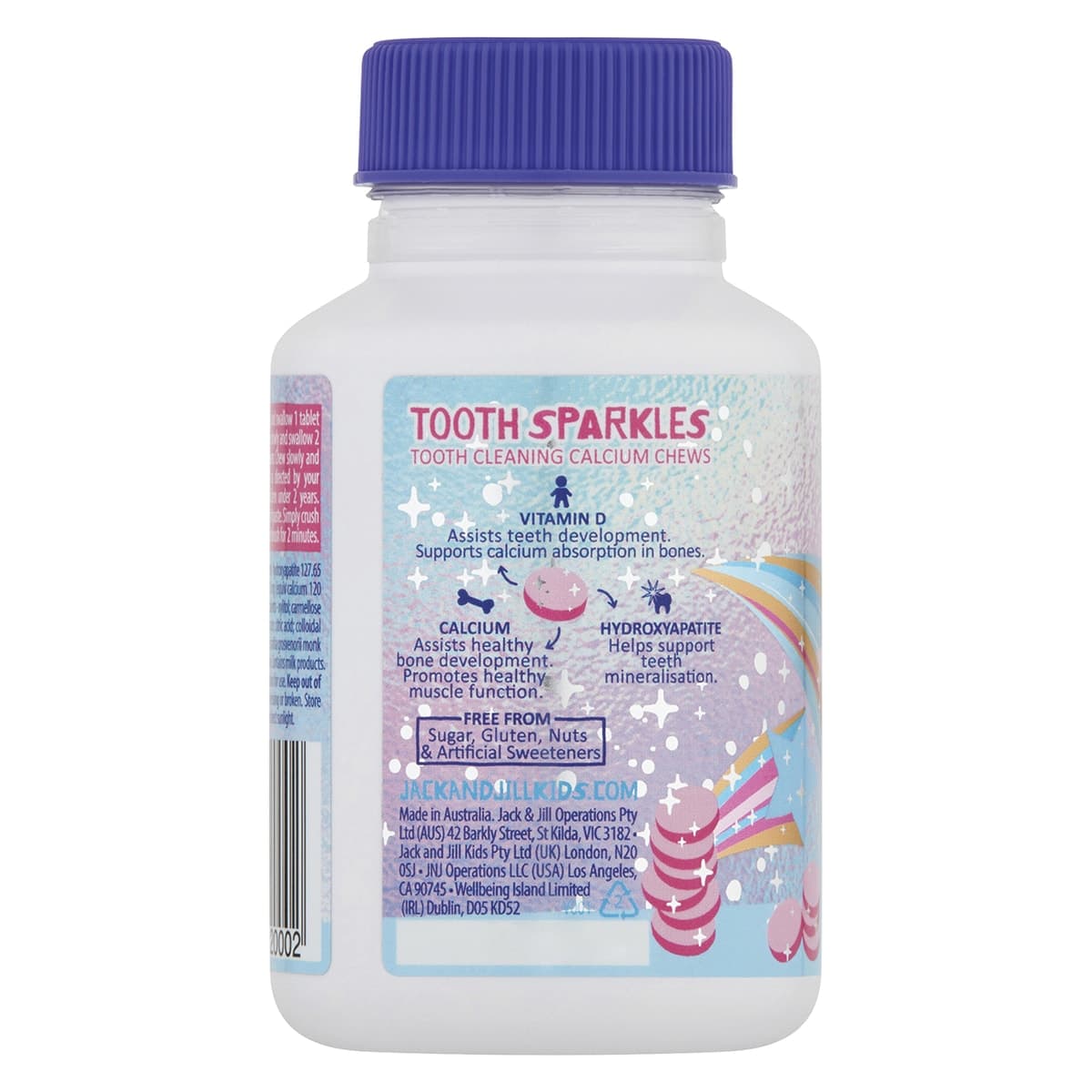 Thumbnail Jack n Jill Tooth Sparkles Tooth Cleaning Calcium Chews 60 Tablets