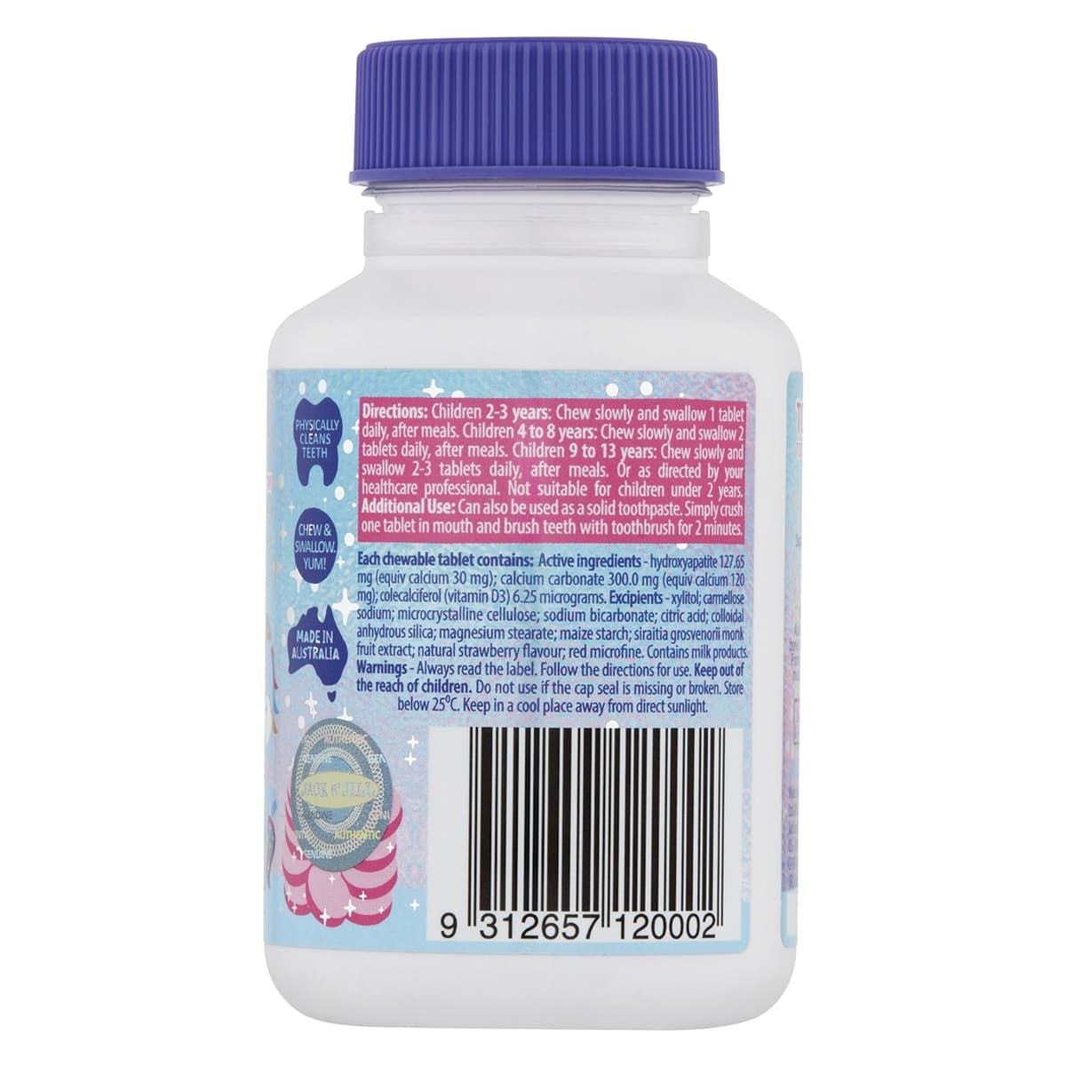 Thumbnail Jack n Jill Tooth Sparkles Tooth Cleaning Calcium Chews 60 Tablets