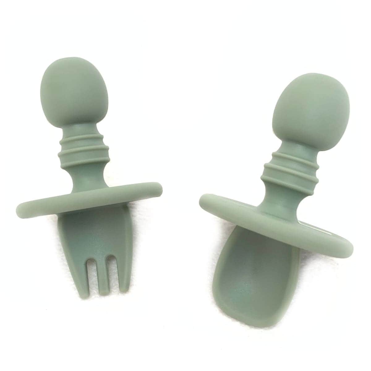 Thumbnail Little Mashies Silicone Distractor Cutlery Olive