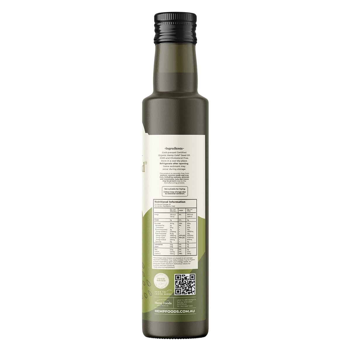 Thumbnail Hemp Foods Australia Organic Hemp Gold Seed Oil 500ml