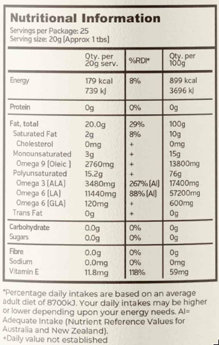 Thumbnail Hemp Foods Australia Organic Hemp Gold Seed Oil 500ml