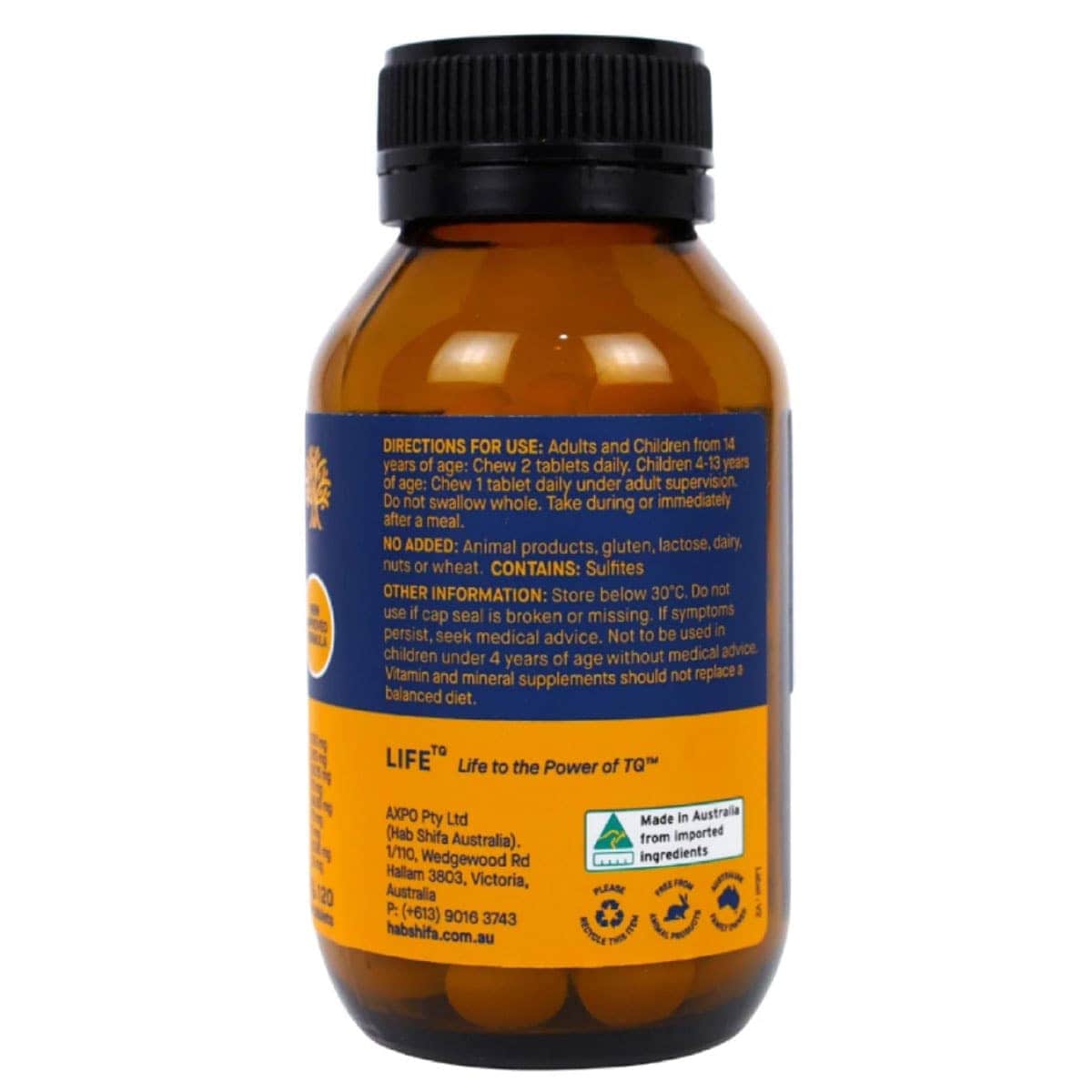 Thumbnail Hab Shifa Immune Q Organic Black Seed 120 Chewable Tablets