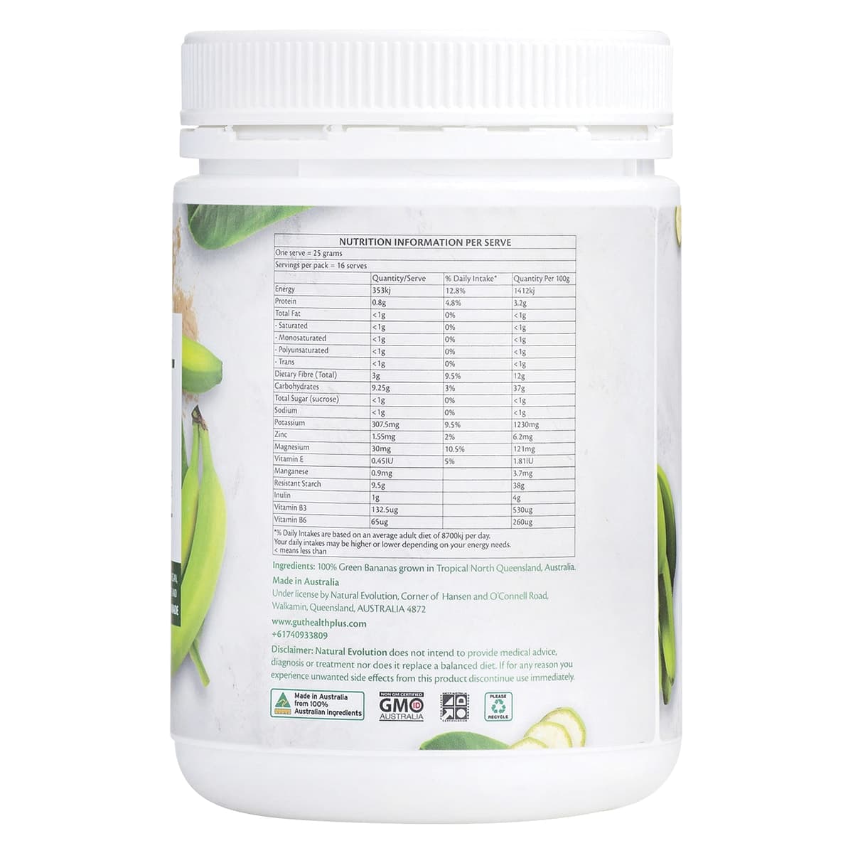 Thumbnail Natural Evolution GH+ Green Banana Resistant Starch 3-in-1 Multifibre 400g