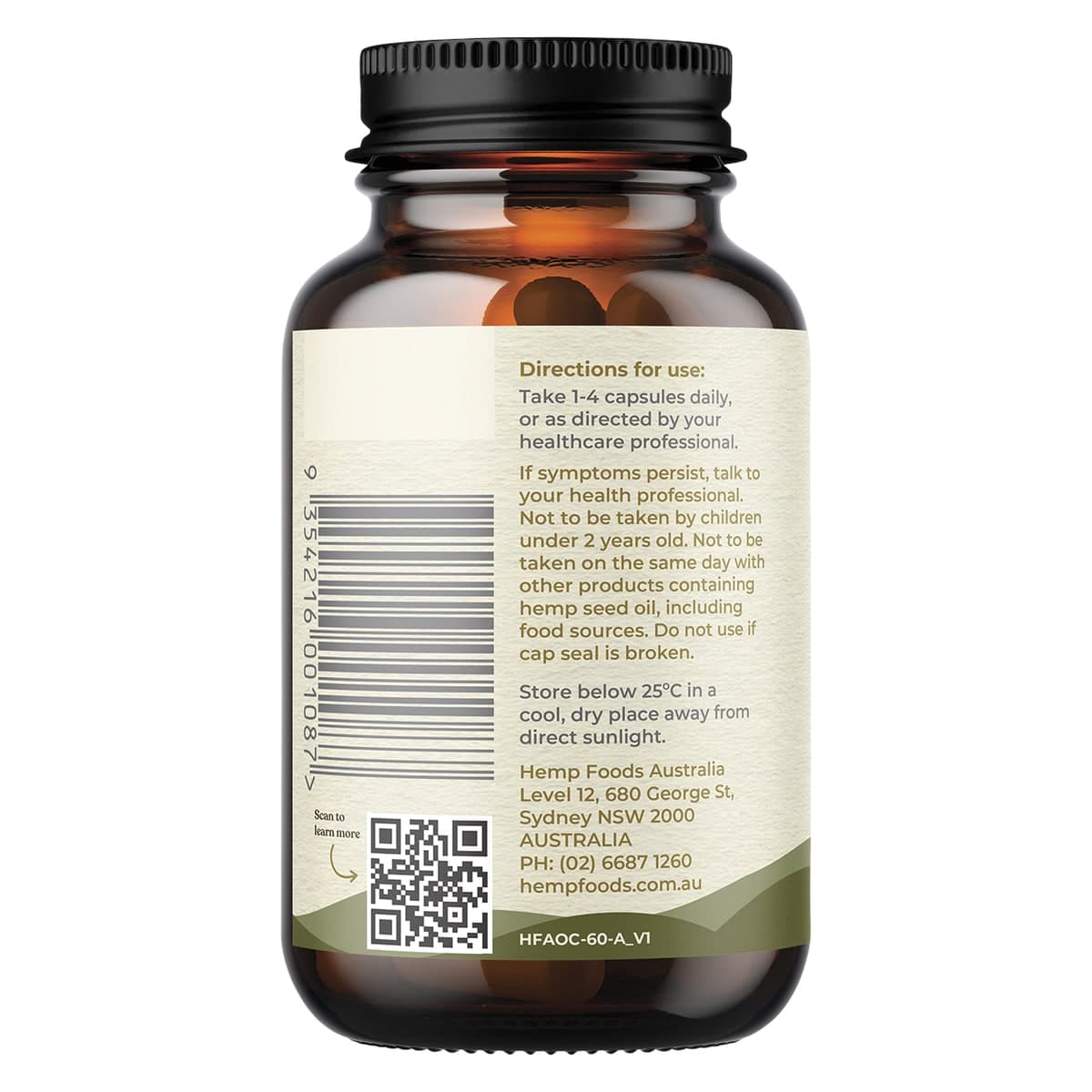 Thumbnail Hemp Foods Australia Plant-Based Omega with Hemp Gold Seed Oil 60 Capsules