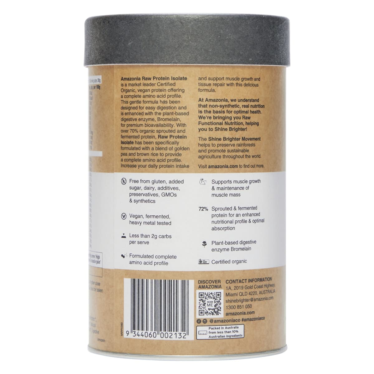 Thumbnail Amazonia Raw Protein Isolate Vanilla 390g