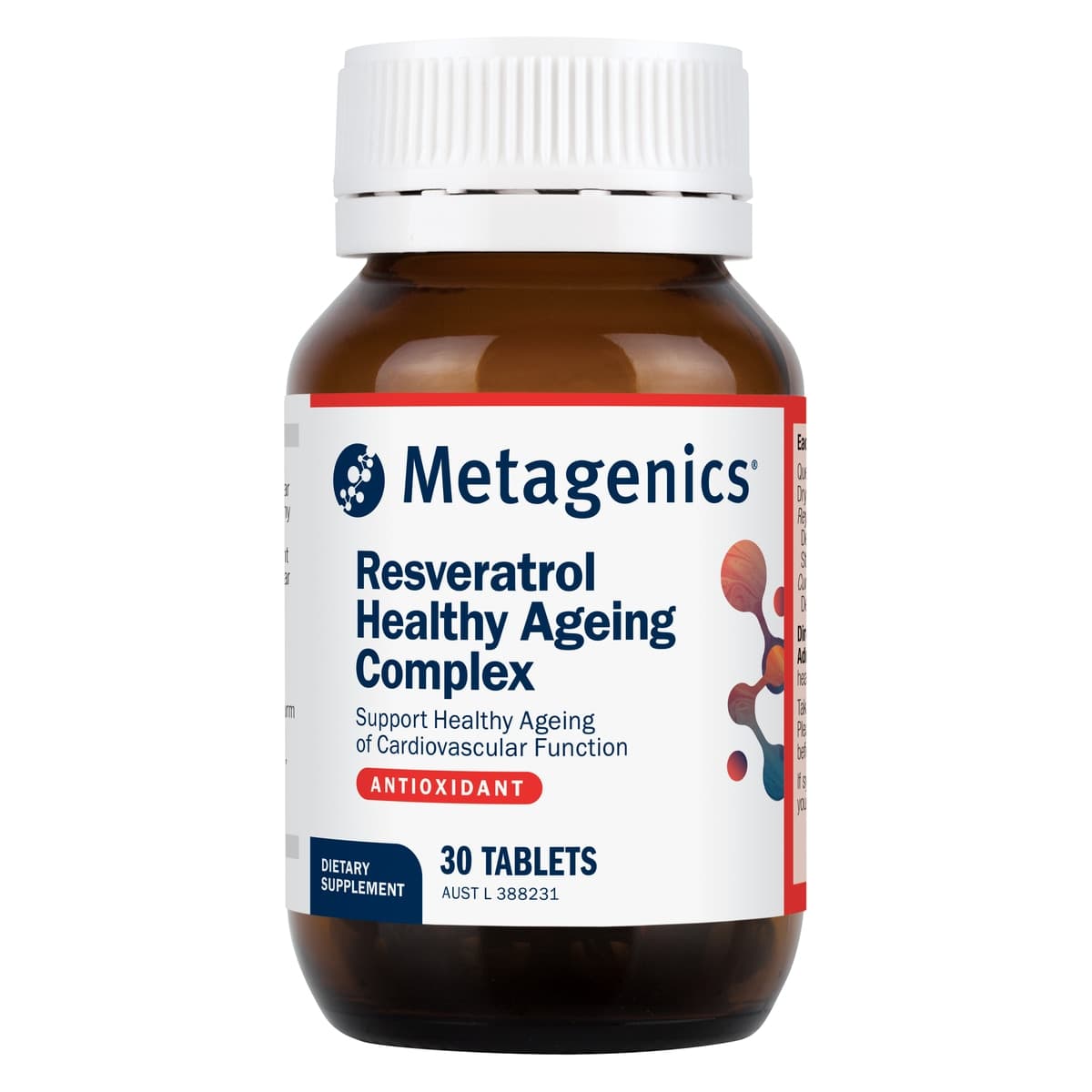 Thumbnail Metagenics Resveratrol Healthy Ageing Complex 30 Tablets