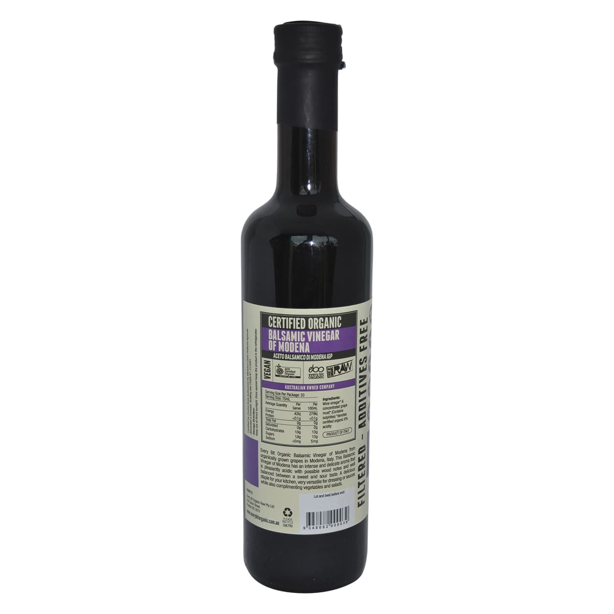 Thumbnail Every Bit Organic Raw Balsamic Vinegar Of Modena 500ml