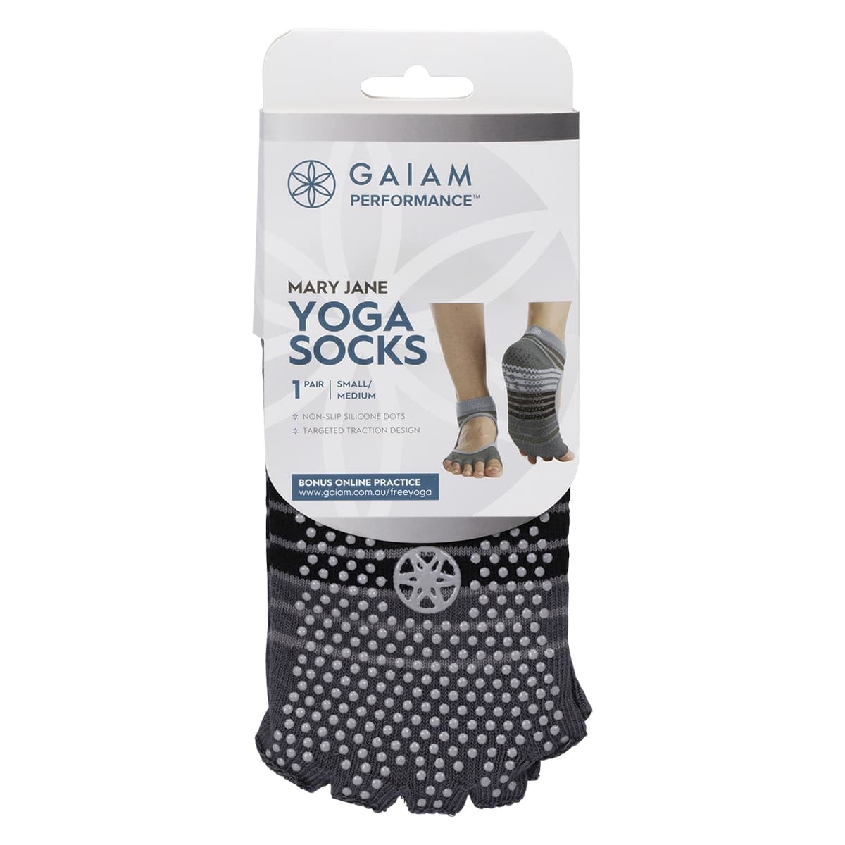 Thumbnail Gaiam Yoga Socks Grippy Mary Jane S/M