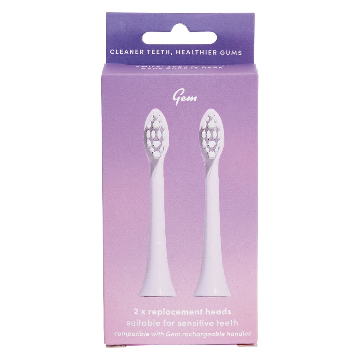Thumbnail Gem Electric Toothbrush Replacement Heads Rose 2 Pack