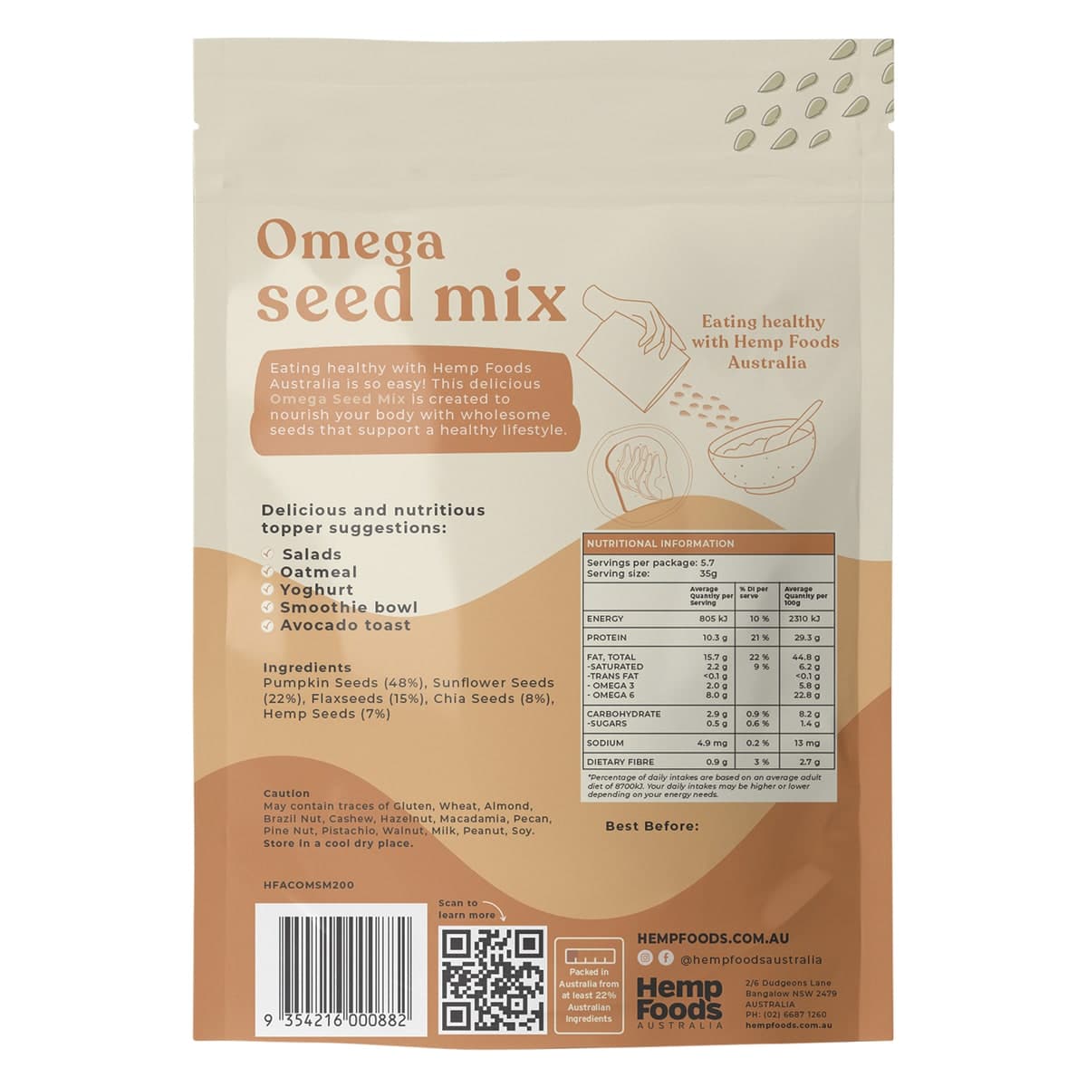 Thumbnail Hemp Foods Australia Omega Seed Mix 200g