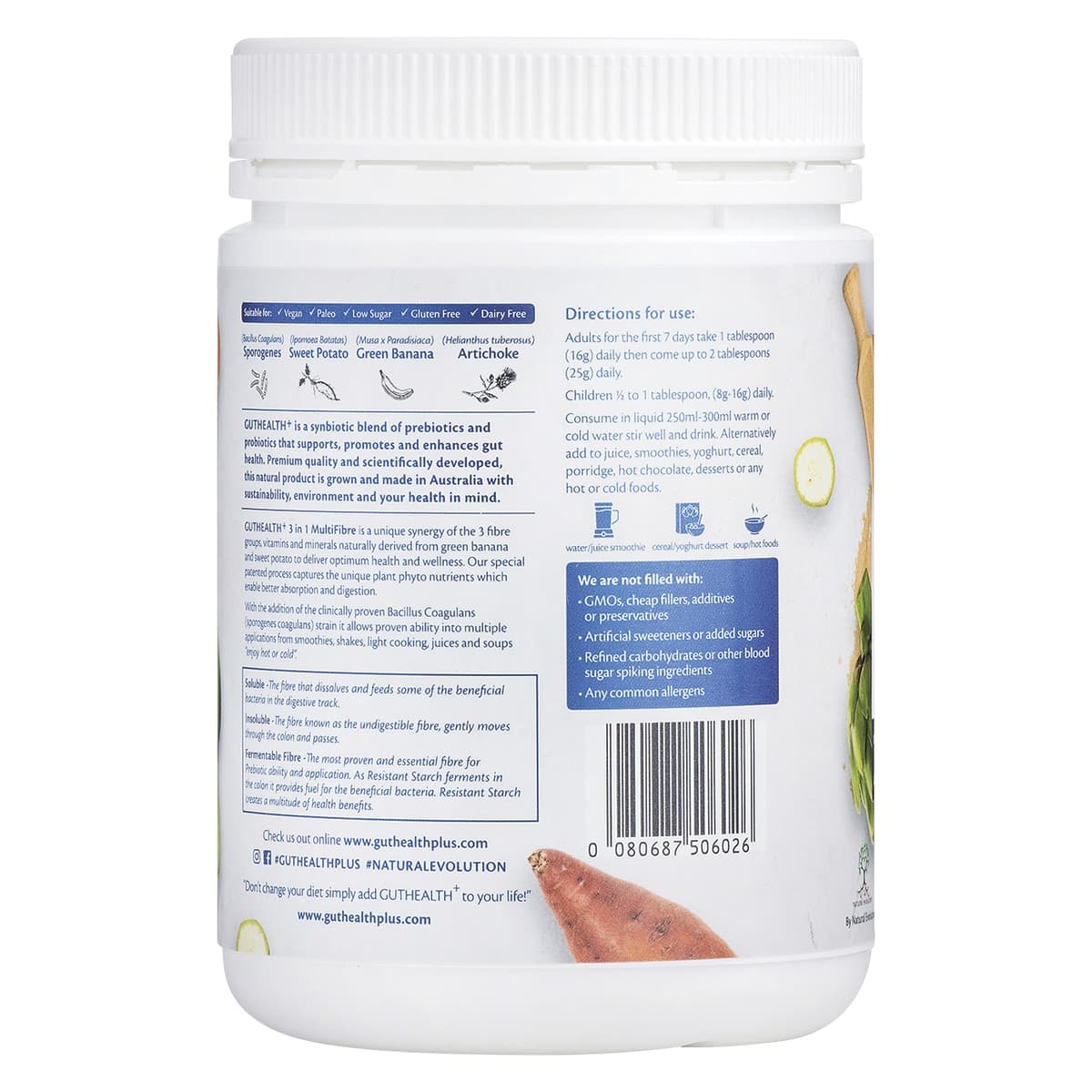 Thumbnail Natural Evolution GH+ 3-In-1 Multifibre Prebiotics + Probiotics 400g