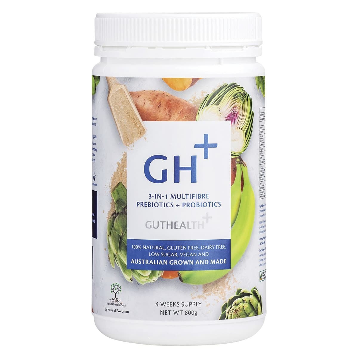 Thumbnail Natural Evolution GH+ 3-In-1 Multifibre Prebiotics + Probiotics 800g