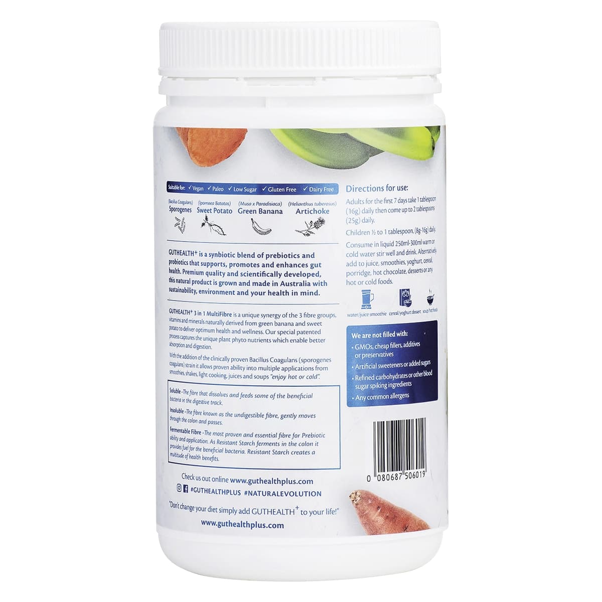 Thumbnail Natural Evolution GH+ 3-In-1 Multifibre Prebiotics + Probiotics 800g