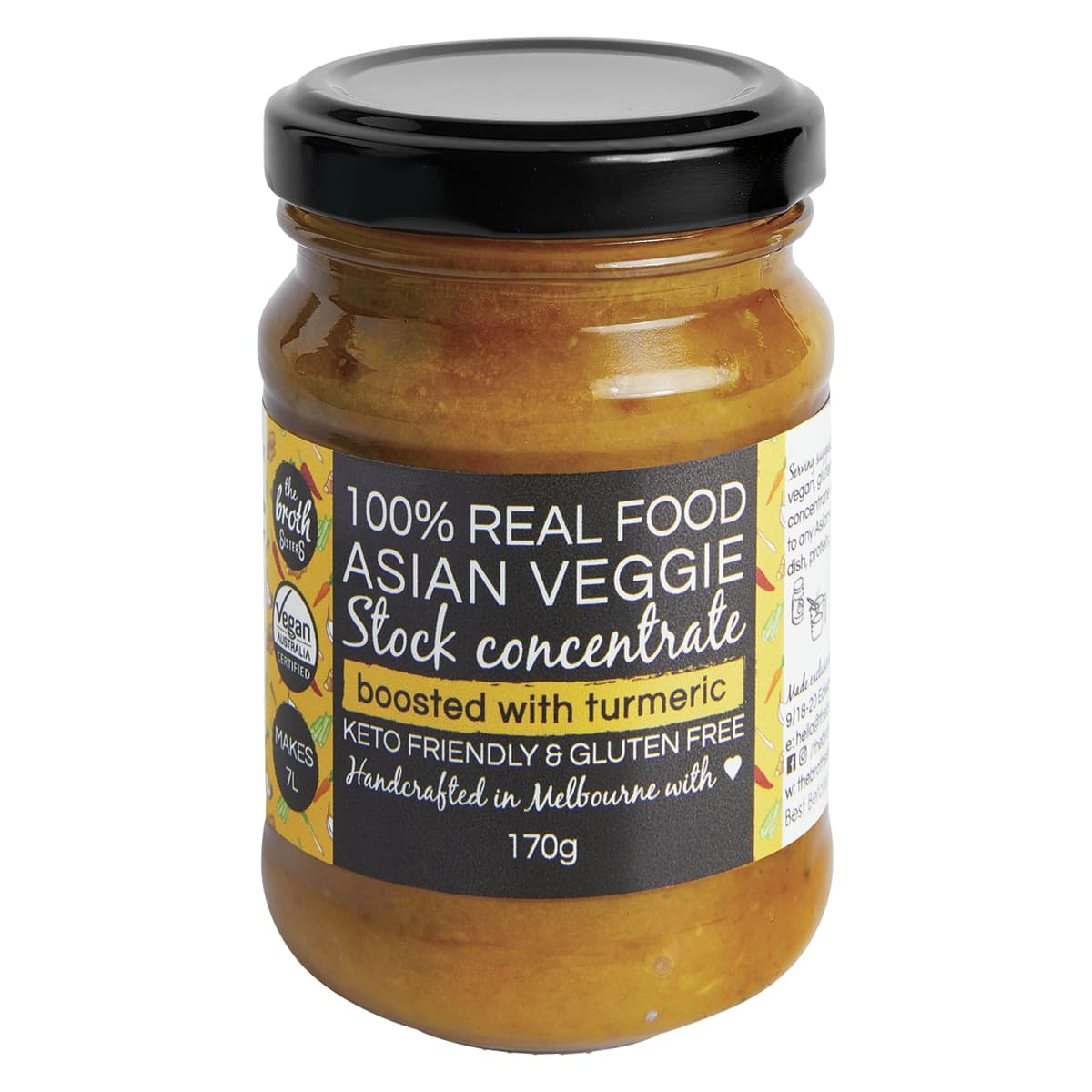 Thumbnail The Broth Sisters Asian Veggie Stock Concentrate with Turmeric 150g
