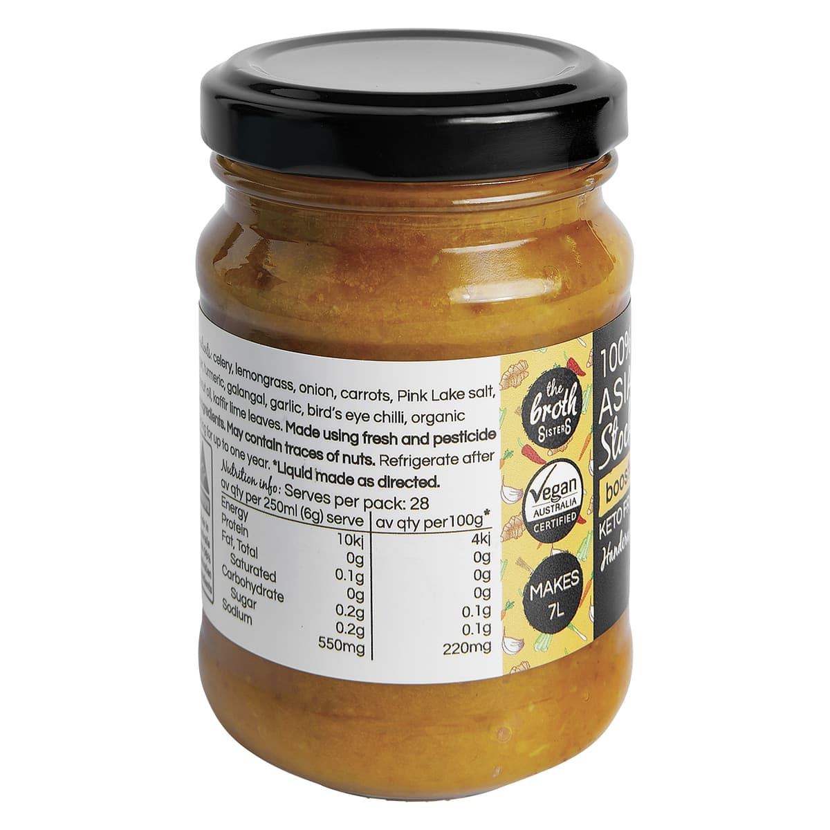 Thumbnail The Broth Sisters Asian Veggie Stock Concentrate with Turmeric 150g