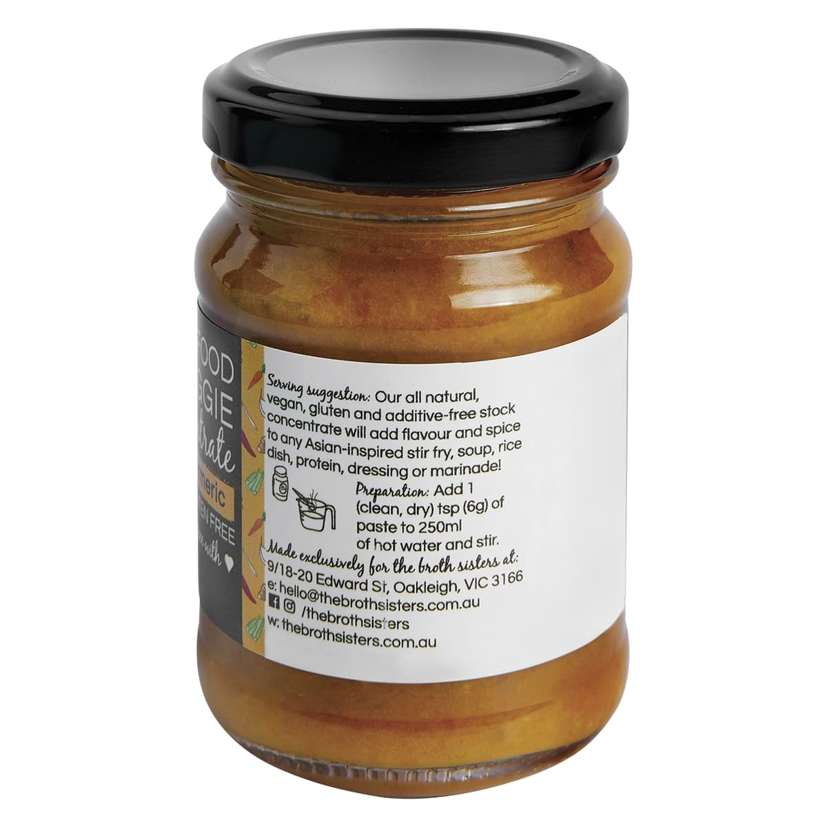 Thumbnail The Broth Sisters Asian Veggie Stock Concentrate with Turmeric 150g