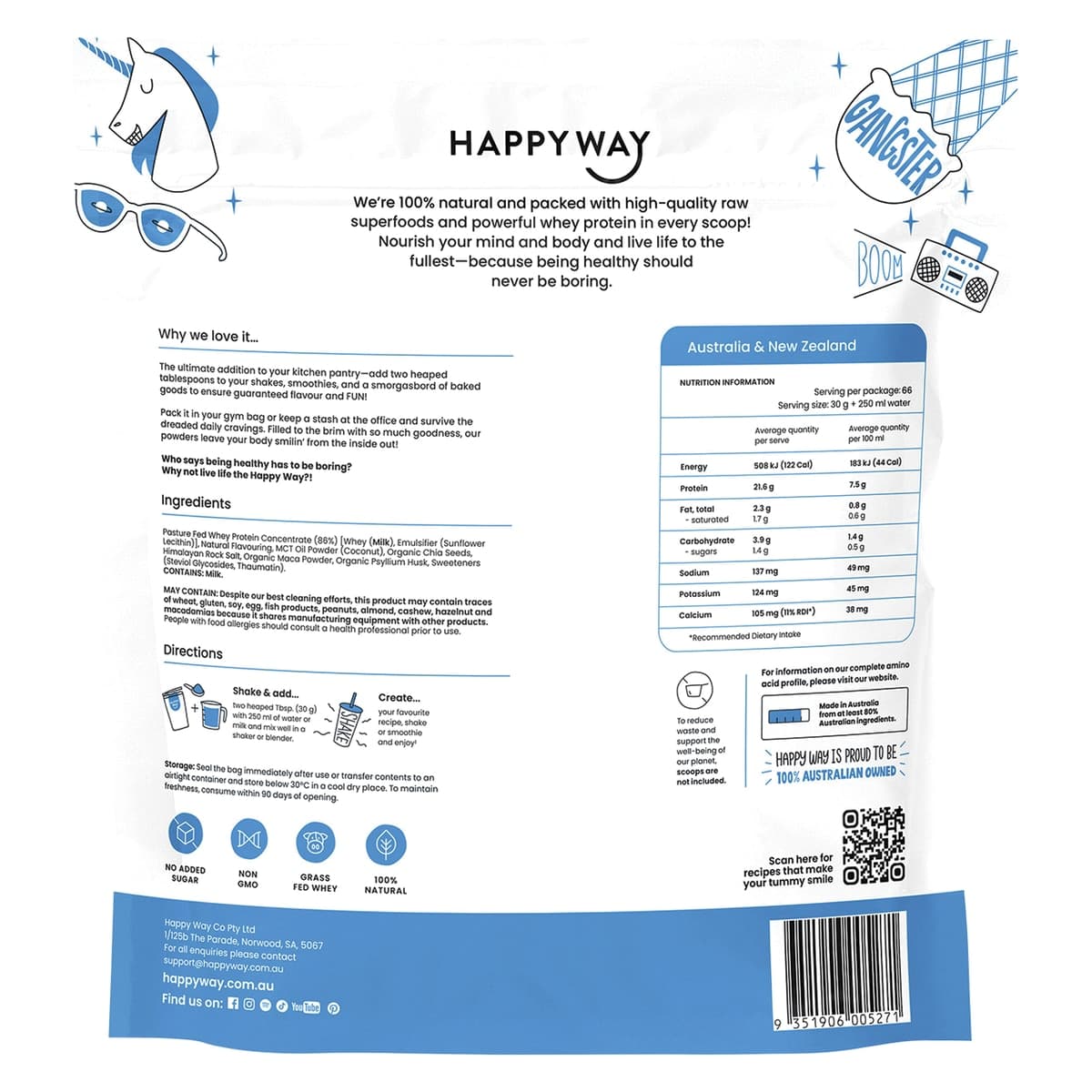 Thumbnail Happy Way Whey Protein Powder Vanilla 2kg