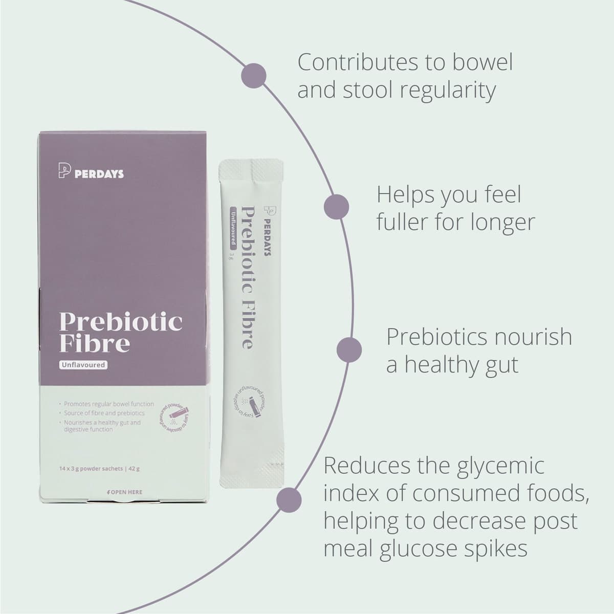 Thumbnail Perdays Prebiotic Fibre Powder 14 x 3g Sachets