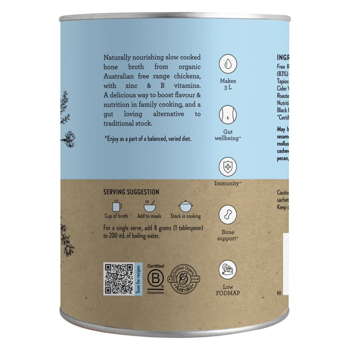 Thumbnail Nutra Naturals Chicken Bone Broth Powder Homestyle Original 125g