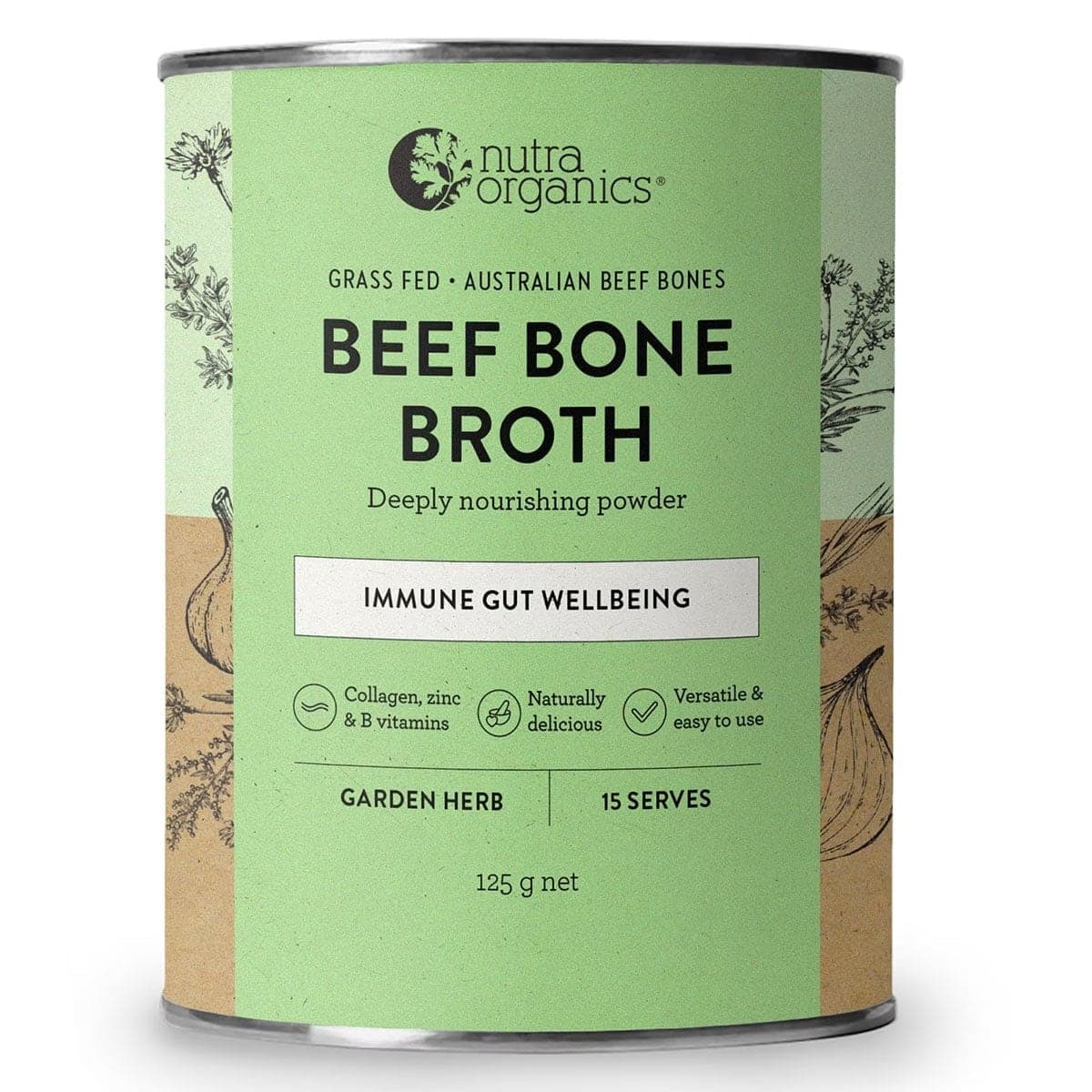 Thumbnail Nutra Naturals Beef Bone Broth Powder Garden Herb 125g