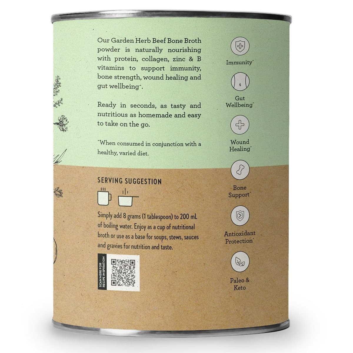 Thumbnail Nutra Naturals Beef Bone Broth Powder Garden Herb 125g