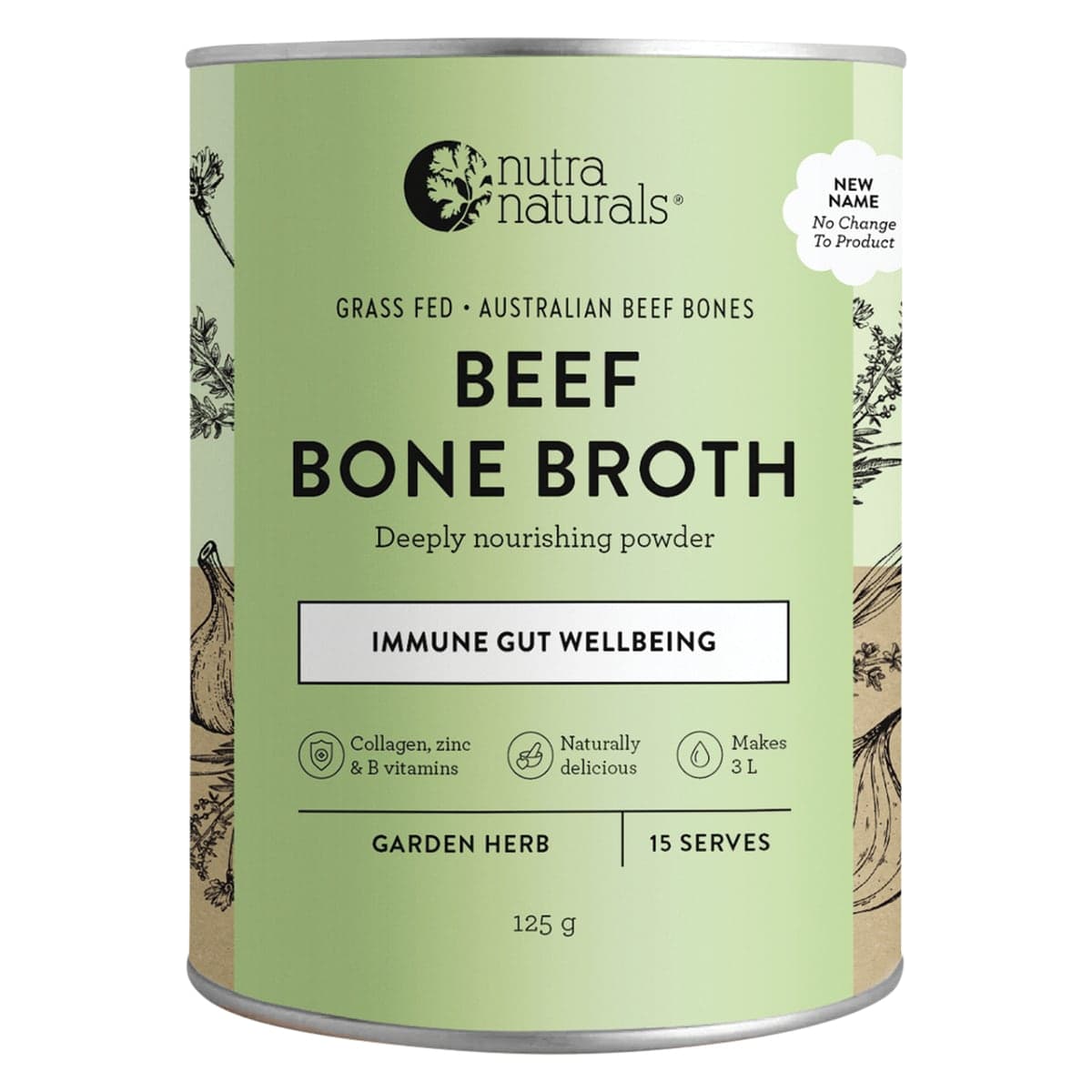 Thumbnail Nutra Naturals Beef Bone Broth Powder Garden Herb 125g