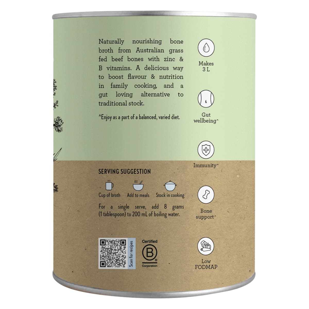 Thumbnail Nutra Naturals Beef Bone Broth Powder Garden Herb 125g