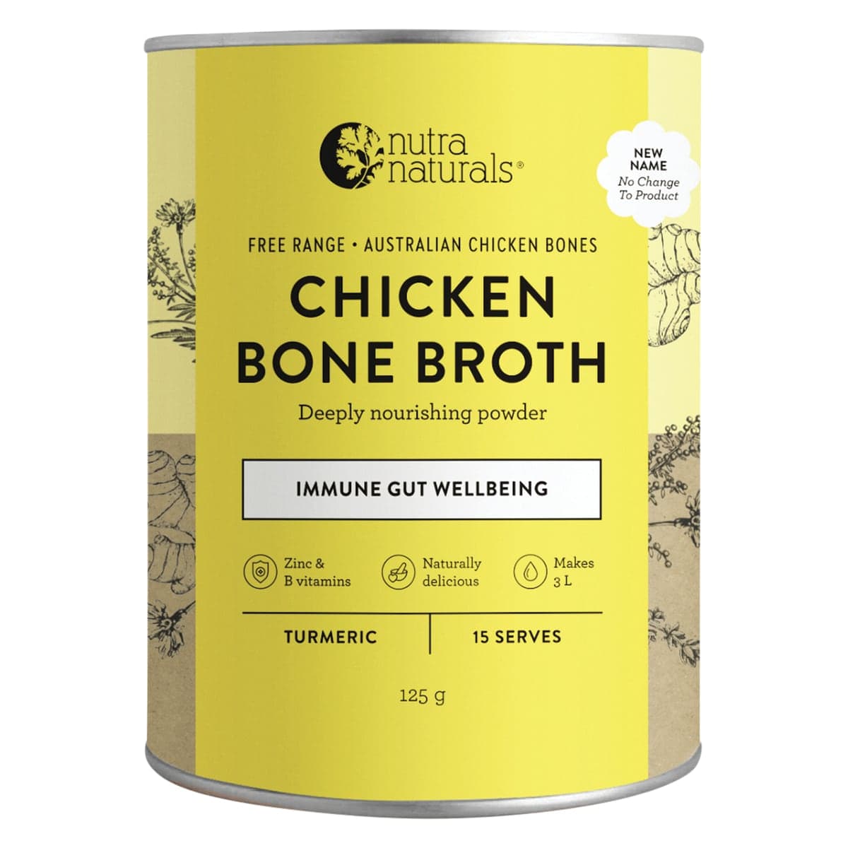 Thumbnail Nutra Naturals Chicken Bone Broth Powder Turmeric 125g