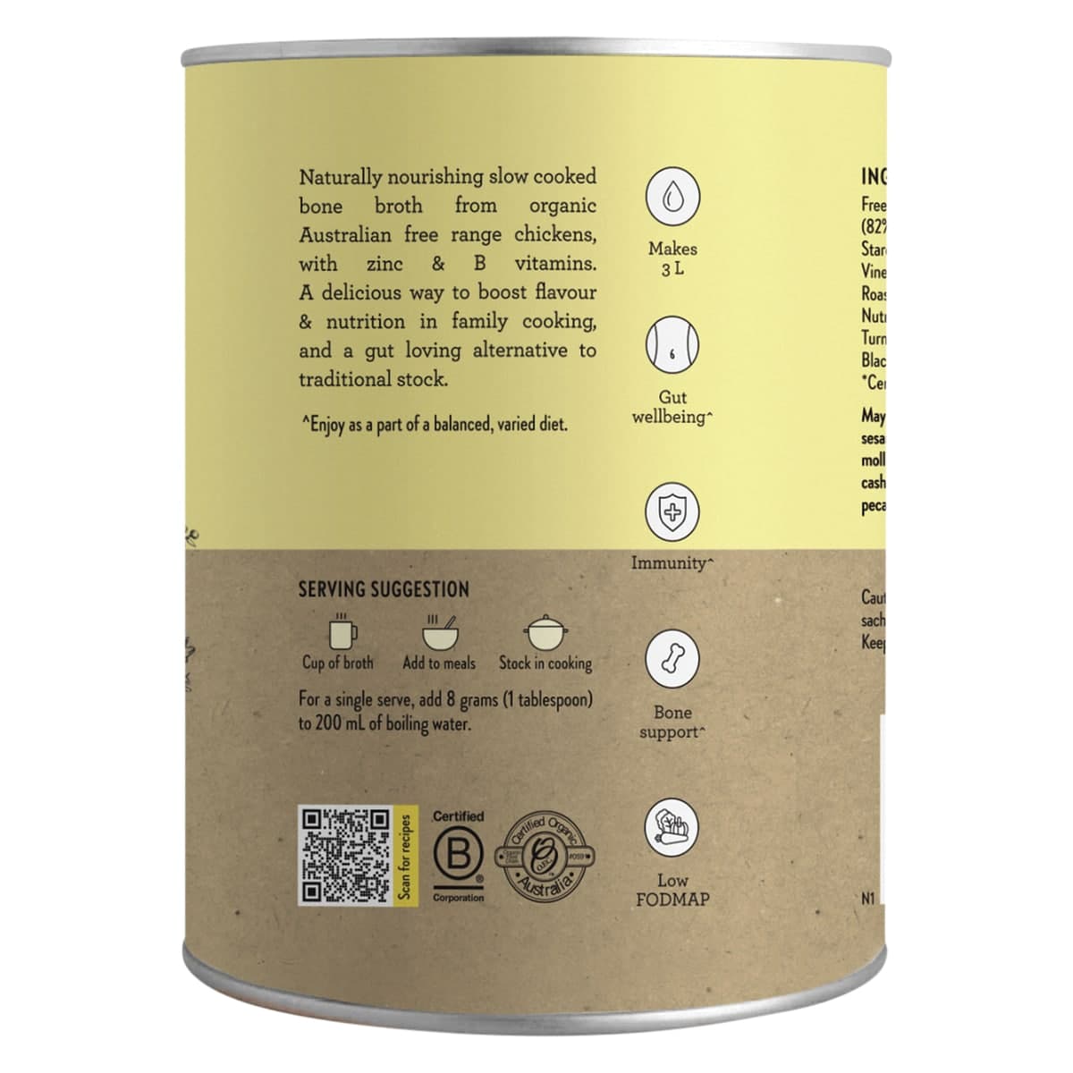 Thumbnail Nutra Naturals Chicken Bone Broth Powder Turmeric 125g