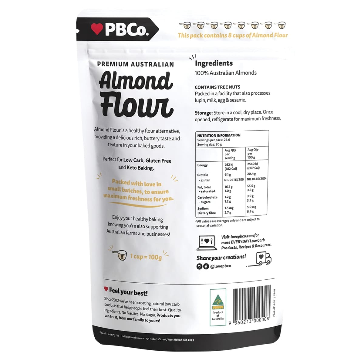 Thumbnail Pbco. Premium Australian Almond Flour 800g