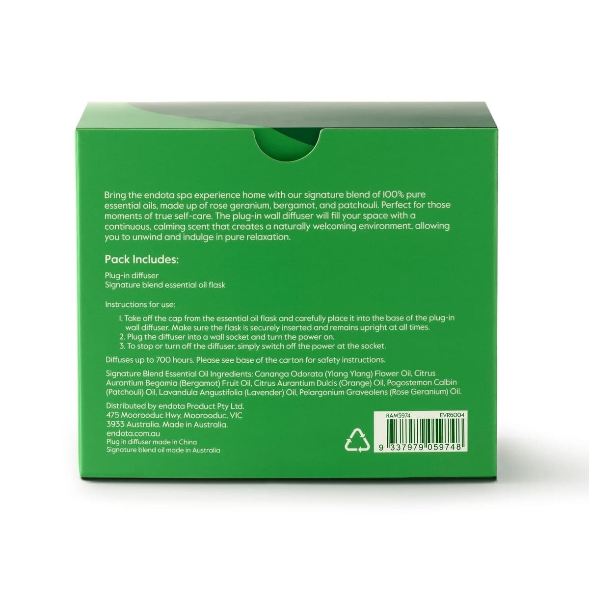Thumbnail Endota Plug In Diffuser Set