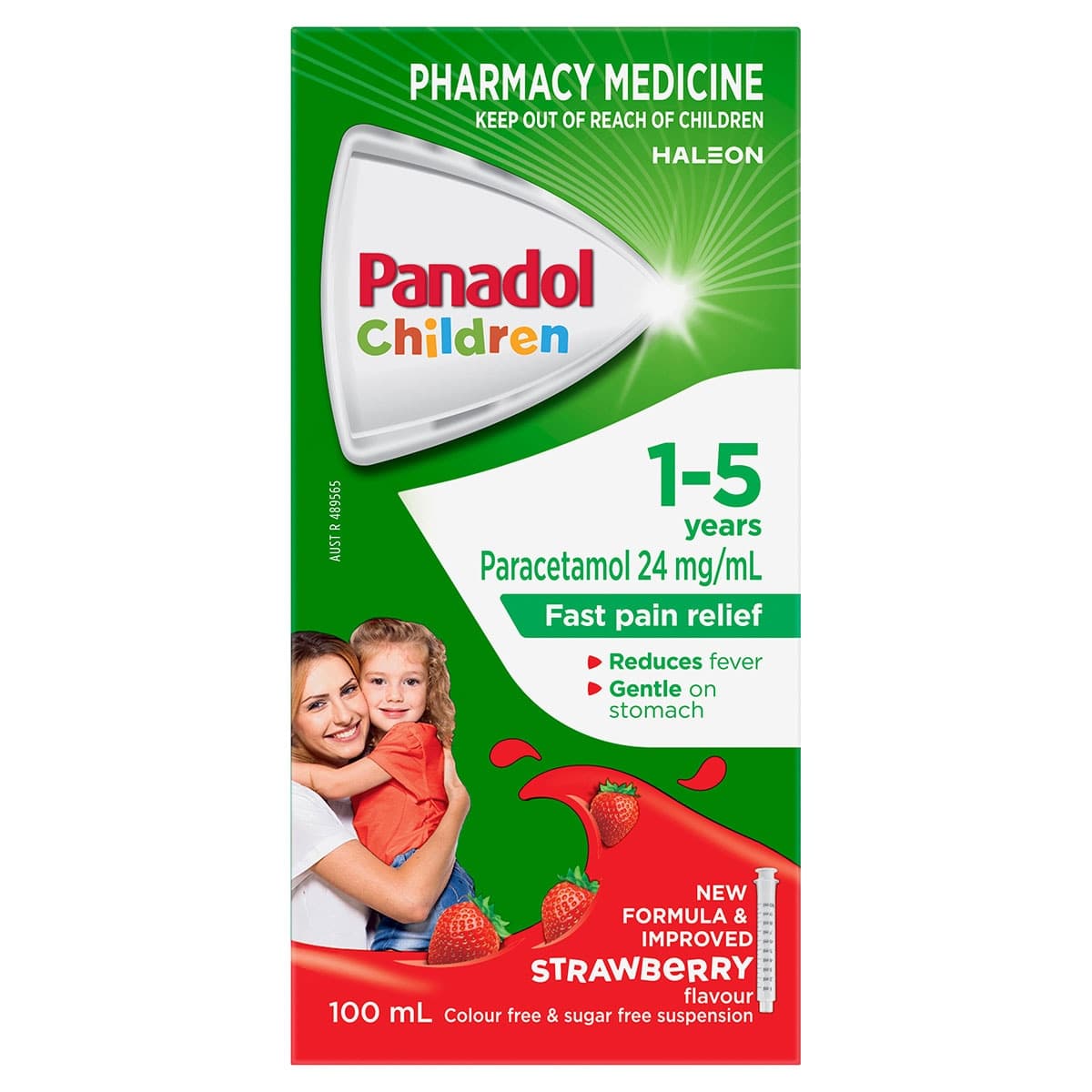 Thumbnail Panadol Children Suspension 1-5 Years Colour & Sugar Free Strawberry 100ml