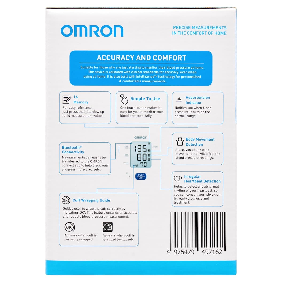 Thumbnail Omron HEM7142T1 Standard Blood Pressure Monitor