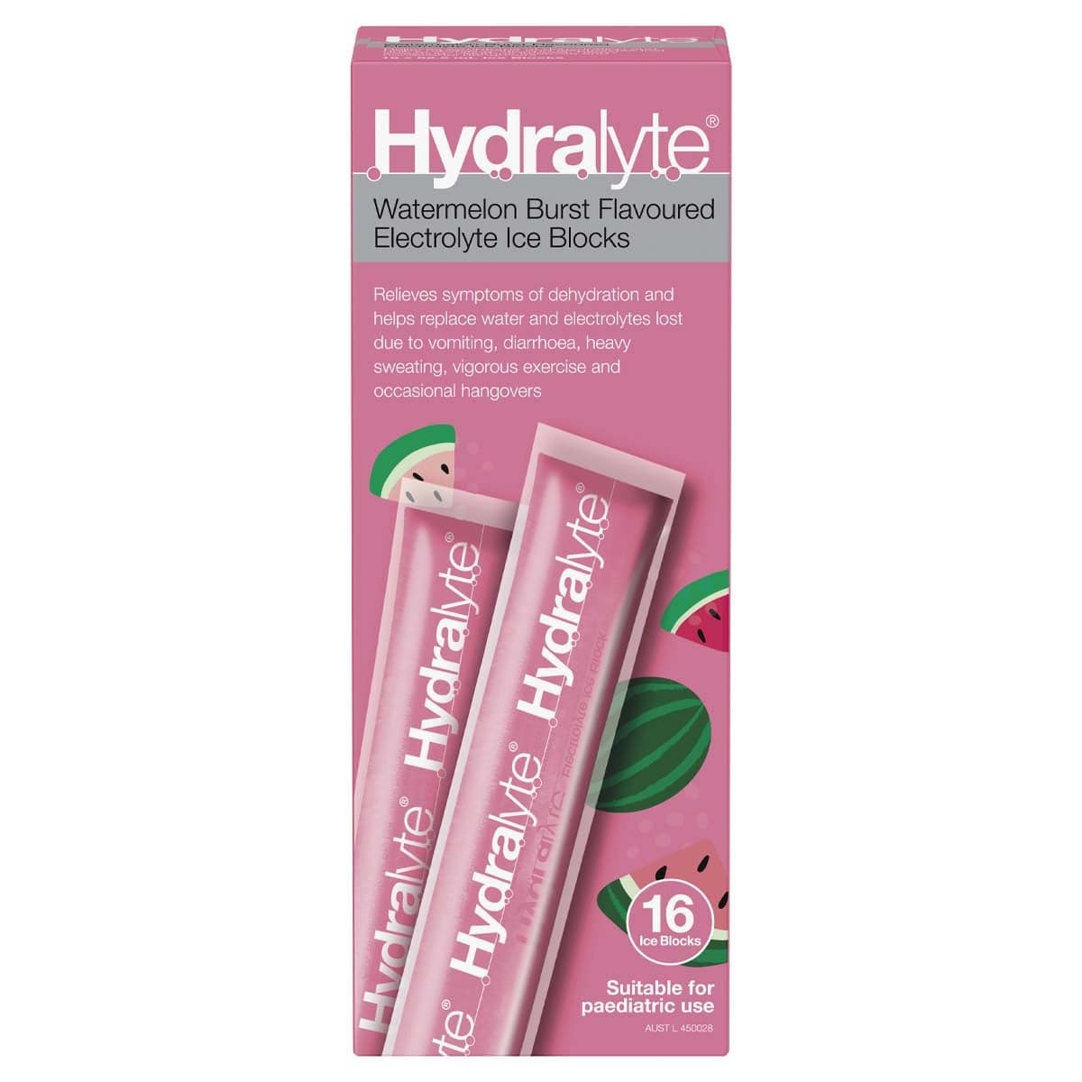 Thumbnail Hydralyte Electrolyte Ice Blocks Watermelon Burst 16 Pack