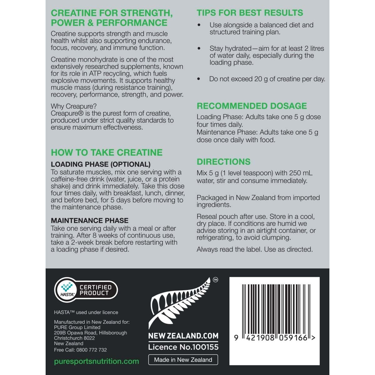 Thumbnail Pure Sports Nutrition Performance + Race Ready Creatine 500g
